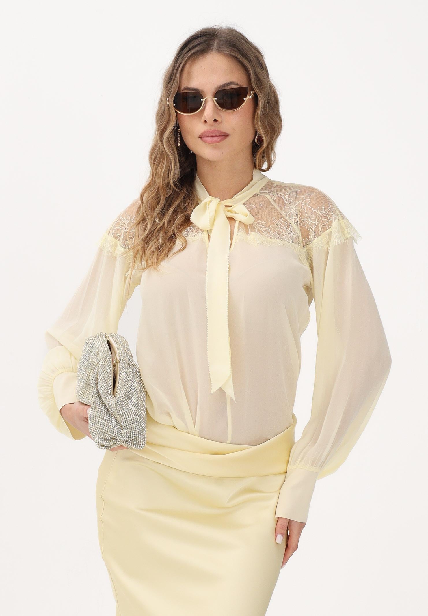 PATRIZIA PEPE Blusa gialla da donna con fiocco 8C0859A692 Y478 PATRIZIA PEPE