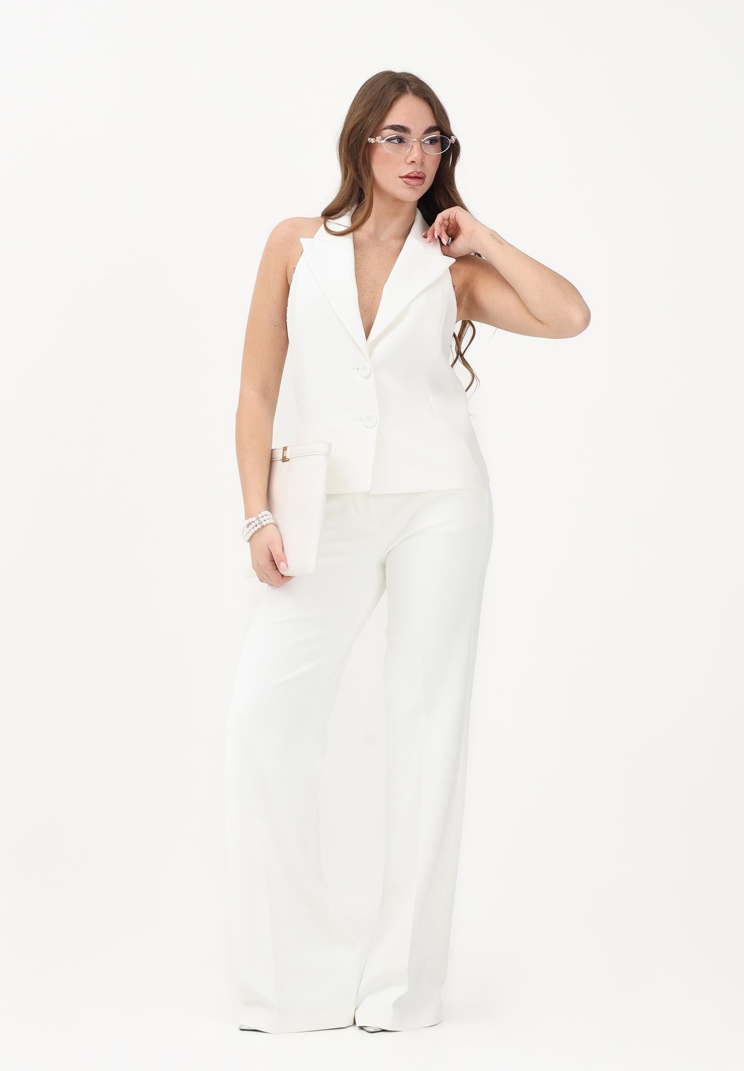 ALMA SANCHEZ Pantalone elegante Mayara bianco da donna AS26011TC MI ALMA SANCHEZ
