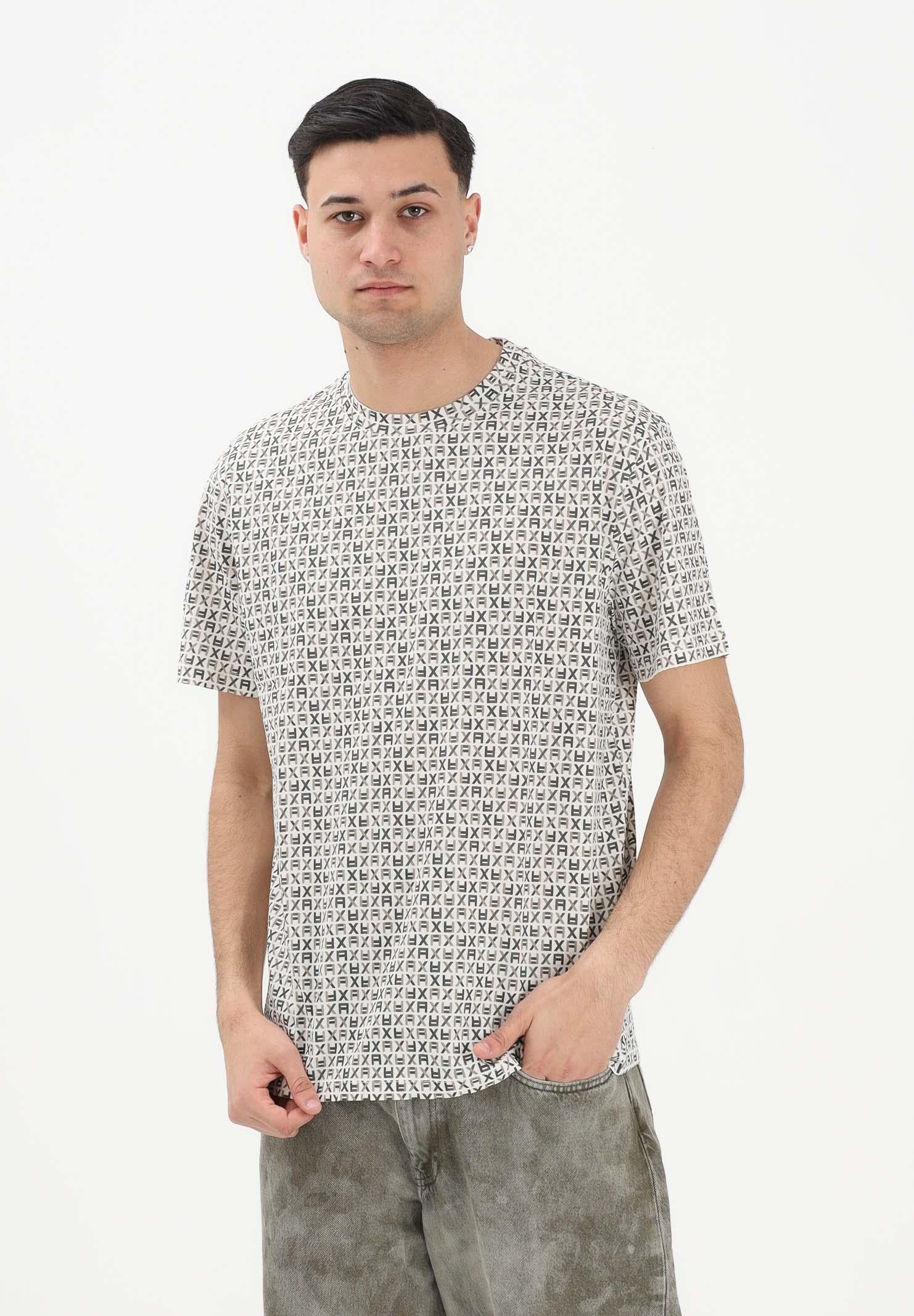 ARMANI EXCHANGE T-shirt a manica corta bianca da uomo con stampa all-over XM002778AF10356 F1166 ARMANI EXCHANGE