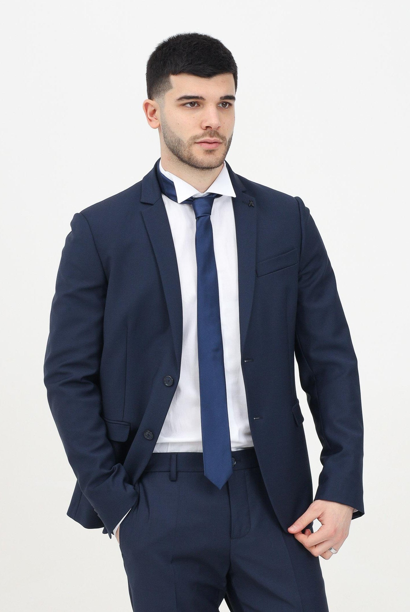 Giacca monopetto blu da uomo 5SA652/A1WK C166 PATRIZIA PEPE