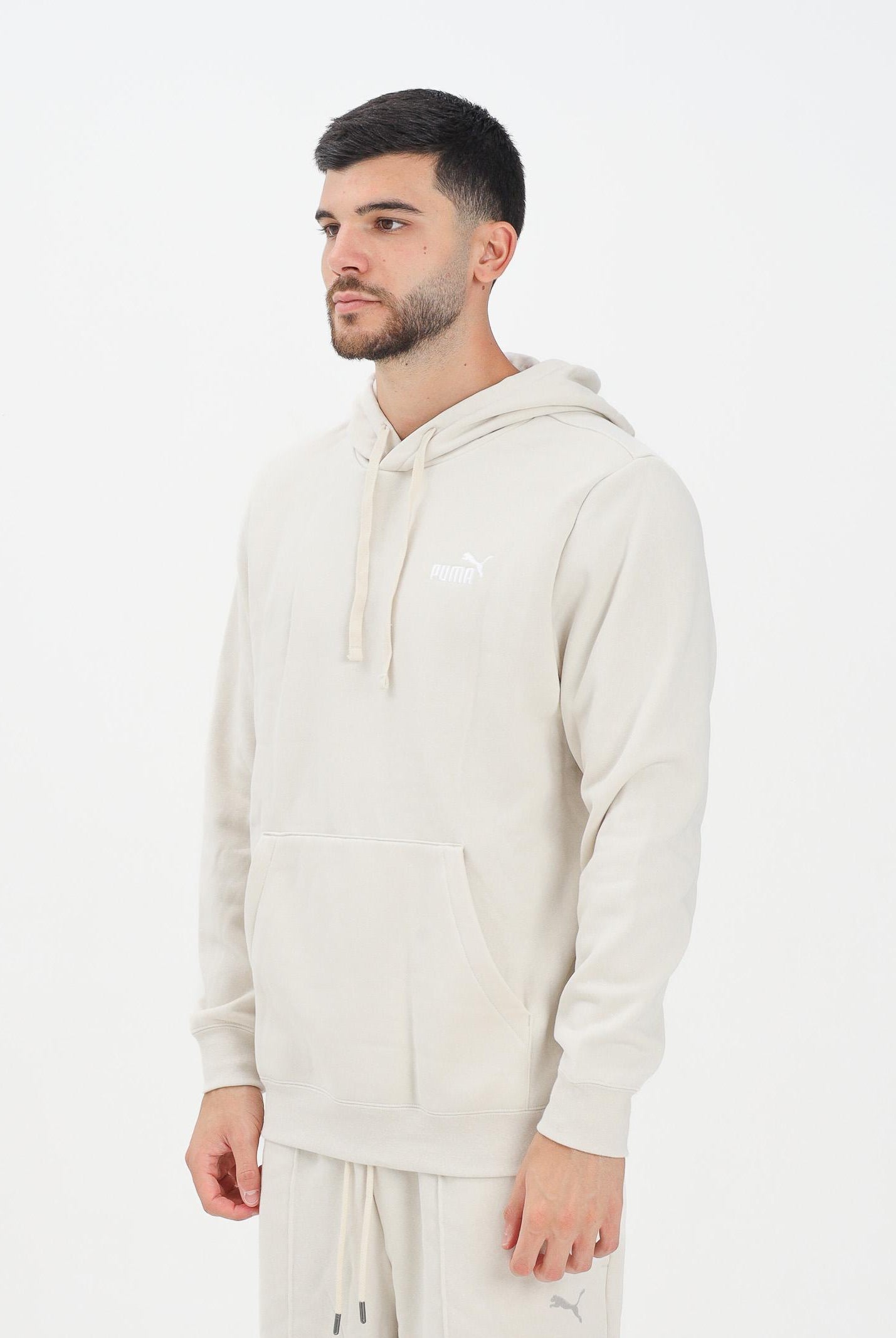 PUMA Felpa con cappuccio Essentials panna da uomo 682575 87 PUMA