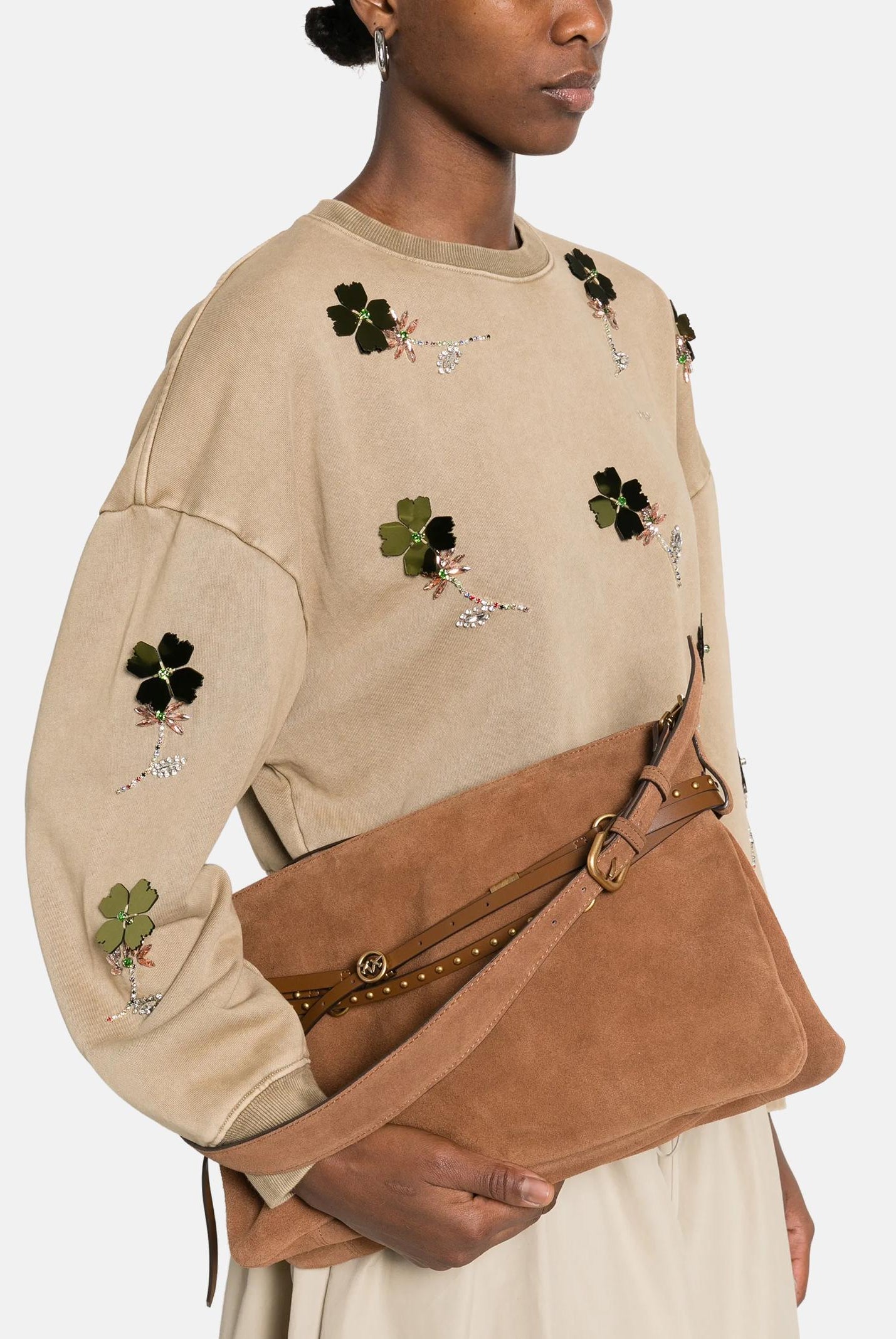 PINKO Shopper Belt Bag Big marrone da donna 105903A0F6 L17Q PINKO
