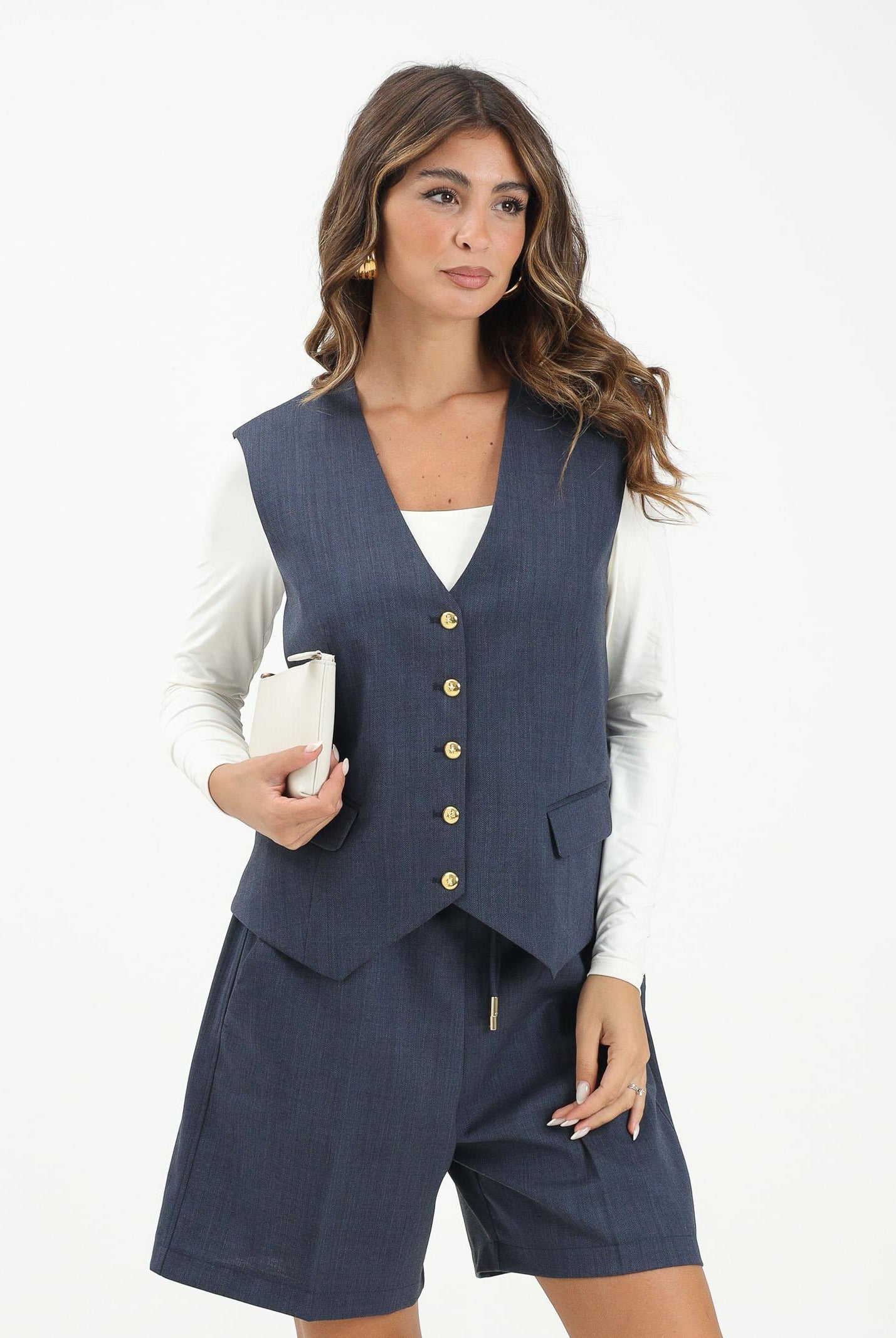 PINKO Gilet blu da donna 105664A2SN G07 PINKO