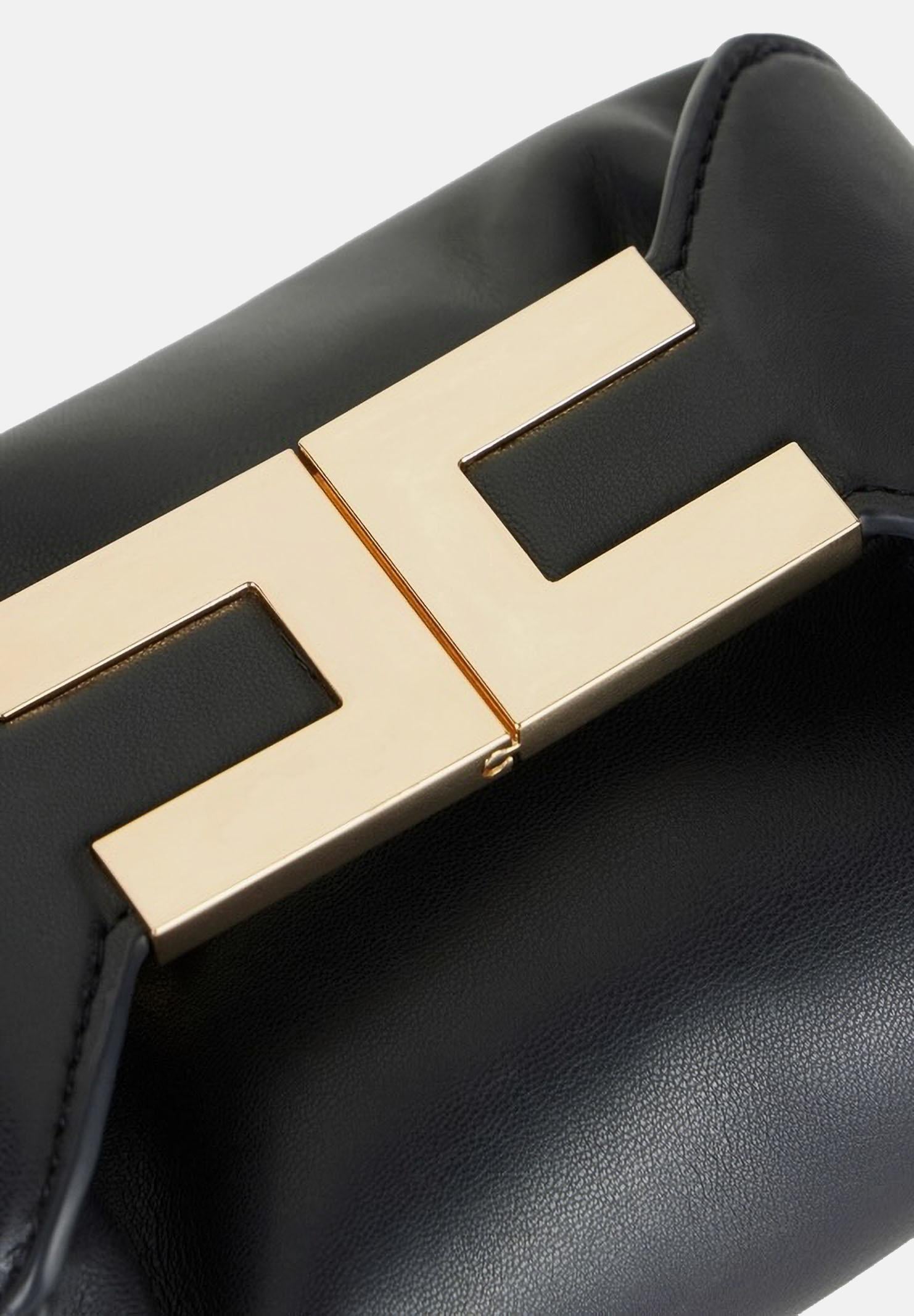 ELISABETTA FRANCHI Borsa a mano nera da donna con manico gioiello BS07A62E2 110 ELISABETTA FRANCHI