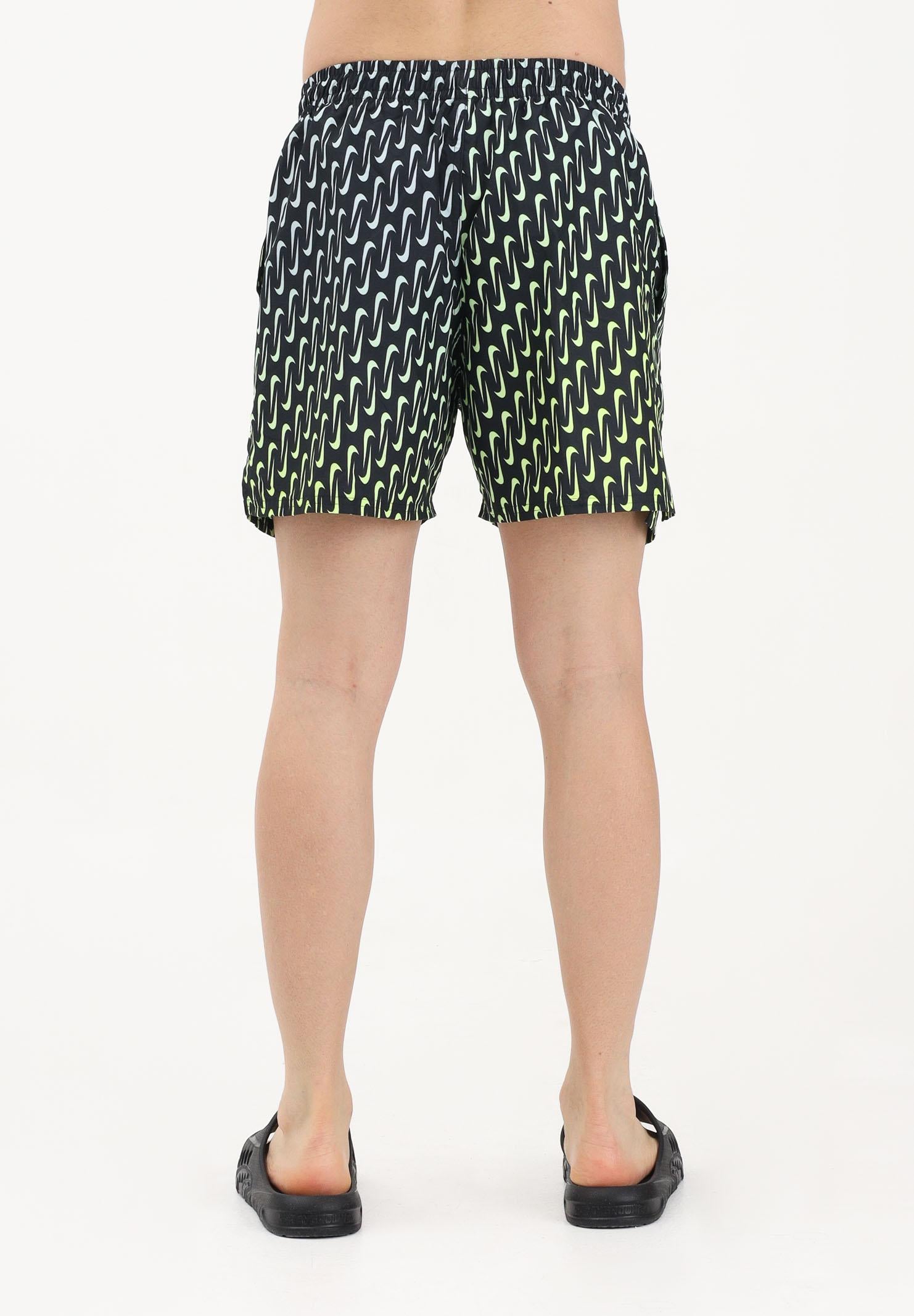NIKE Shorts mare nero da uomo con stampa Swoosh NESSG577 001 NIKE