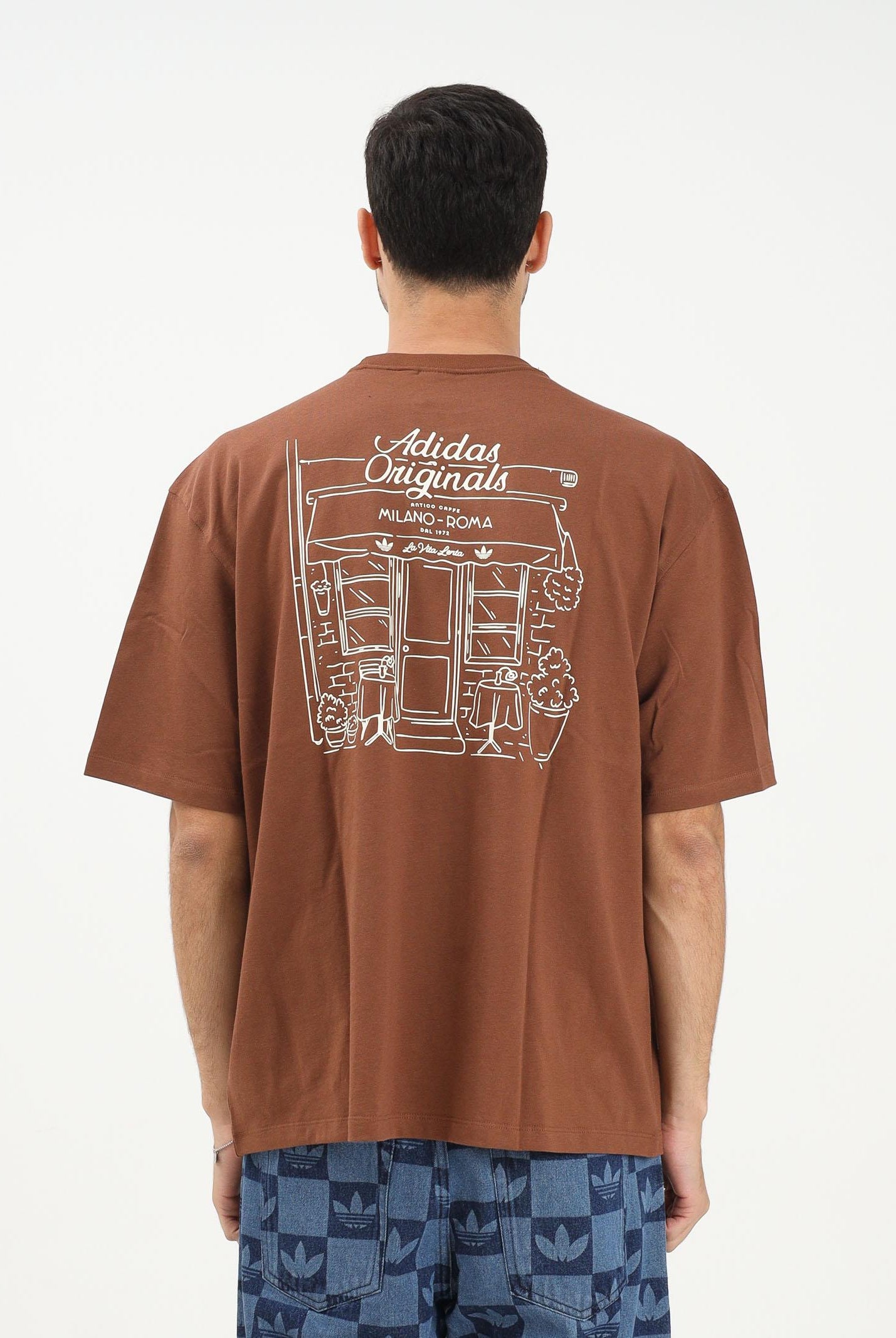 ADIDAS ORIGINALS T-shirt a manica corta MILAN GRAPHIC cammello da uomo KF5149 . ADIDAS ORIGINALS