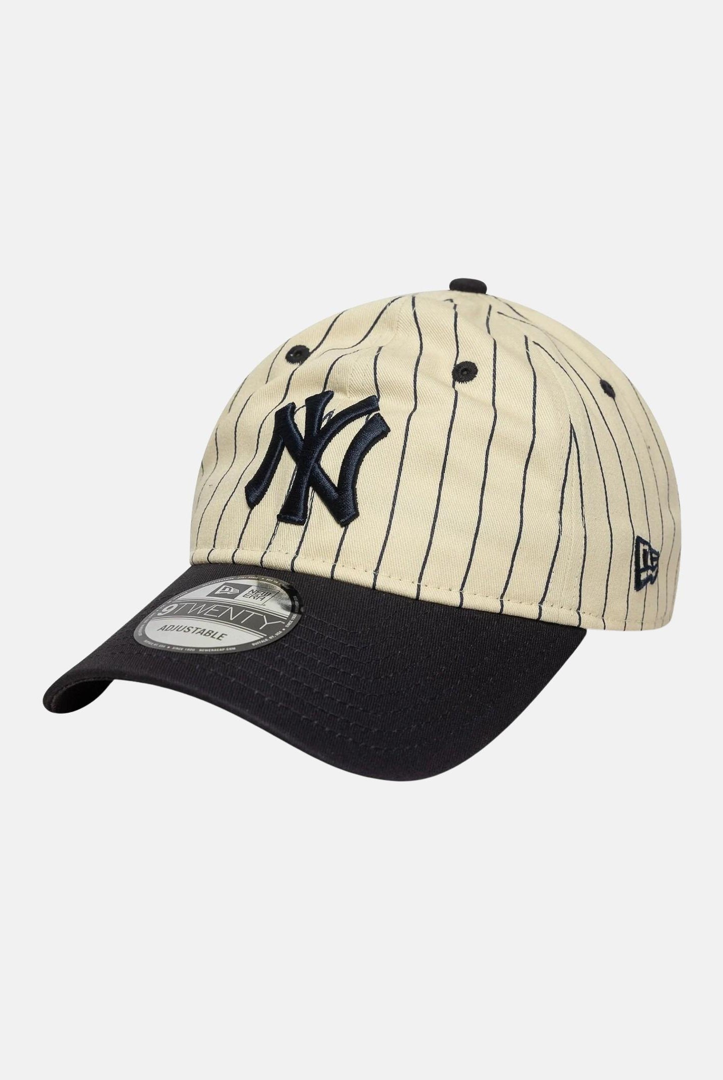NEW ERA Cappello con visiera 9TWENTY New York Yankees MLB Pinstripe panna e blu per uomo e donna 60691238 . NEW ERA