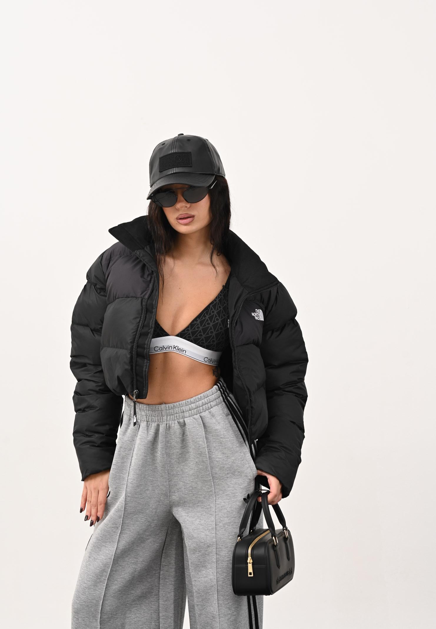 CALVIN KLEIN Bralette nera da donna caratterizzata da stampa monogramma "CK" LV00QF8498 2RG CALVIN KLEIN