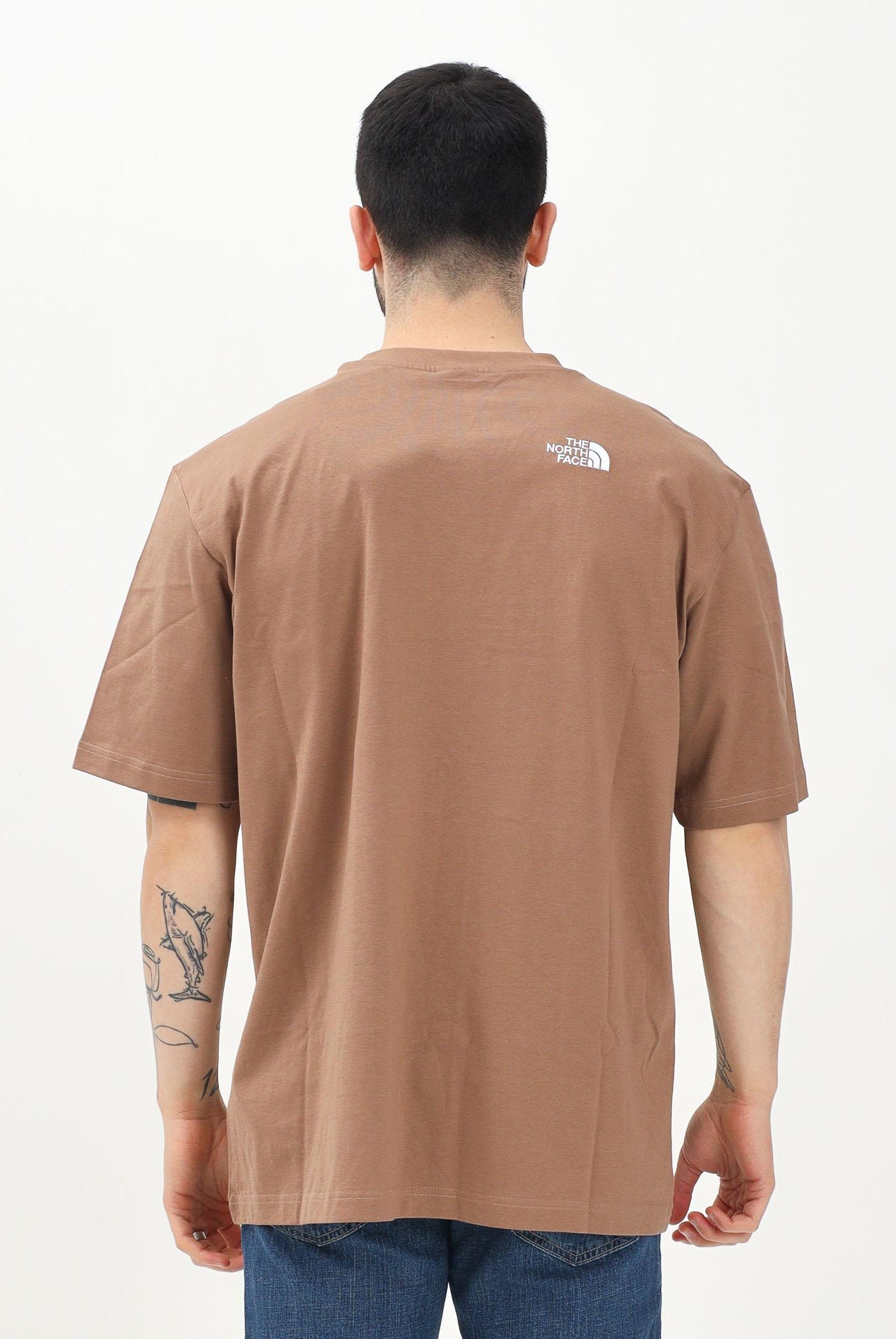 THE NORTH FACE T-shirt a manica corta Simple Dome marrone da uomo NF0A87NR6IH1 . THE NORTH FACE
