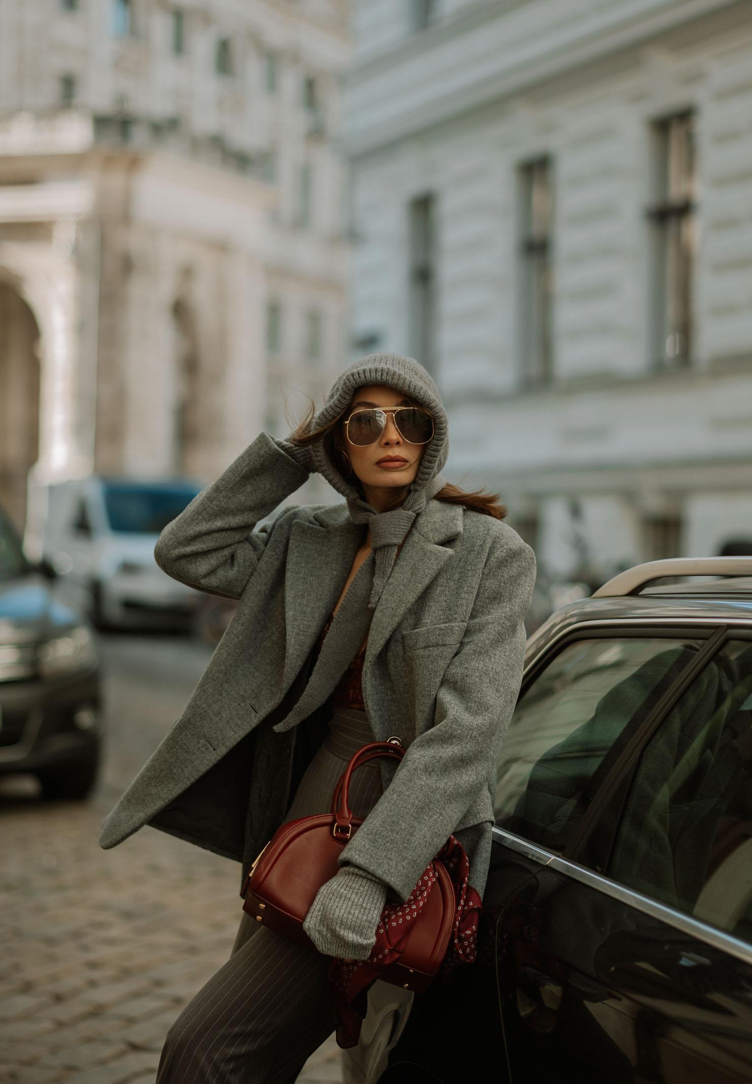 SANTAS Cappotto corto LUMIÈRE grigio da donna PV2620 GR SANTAS