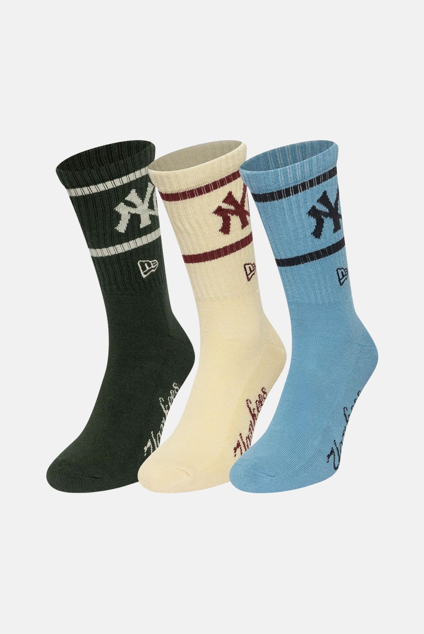 NEW ERA Calzini (3 paia) New York Yankees MLB multicolore per uomo e donna 60684238 . NEW ERA