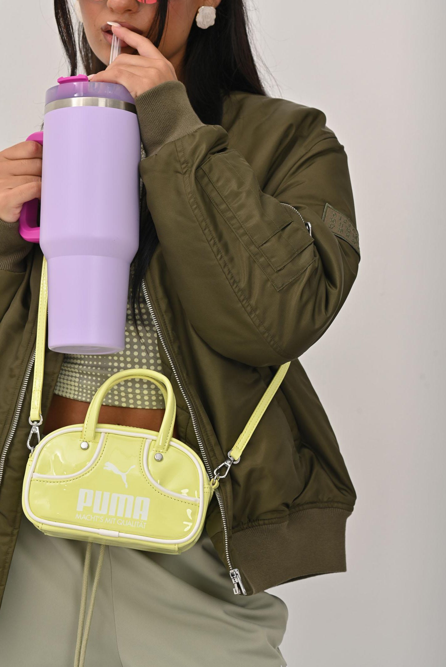 PUMA Borsa a mano 1976 Micro 1 L lime da donna 091824 04 PUMA