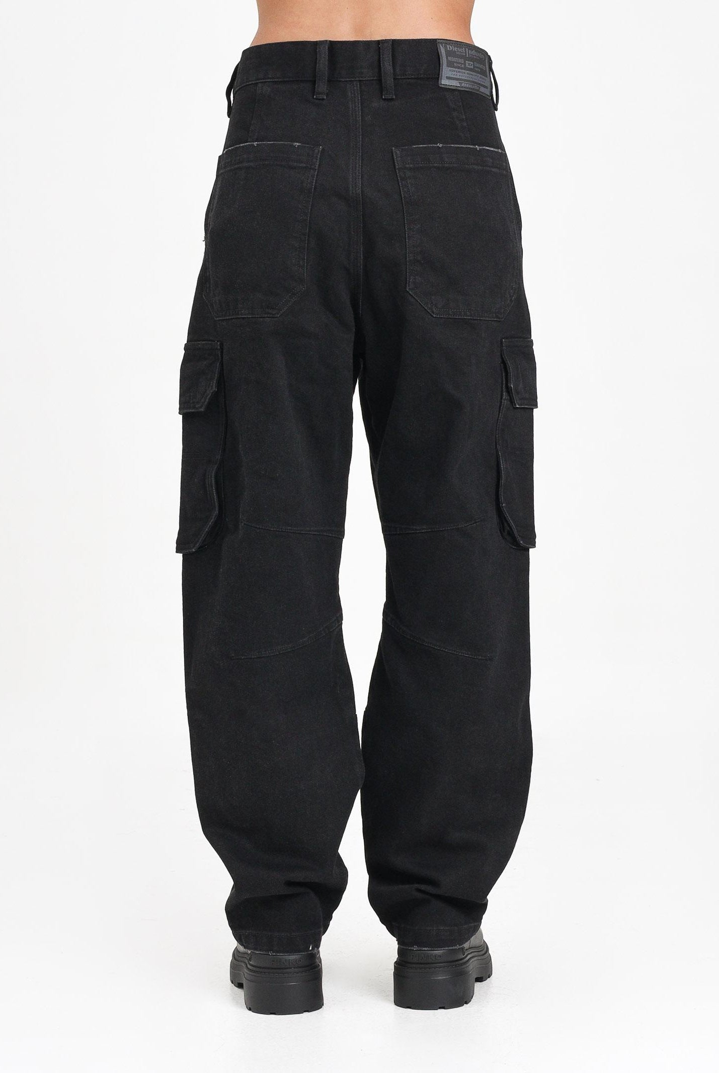 DIESEL Jeans D-Dave cargo in denim nero per donna, ragazzi e bambino J02329KXBQP K02 DIESEL