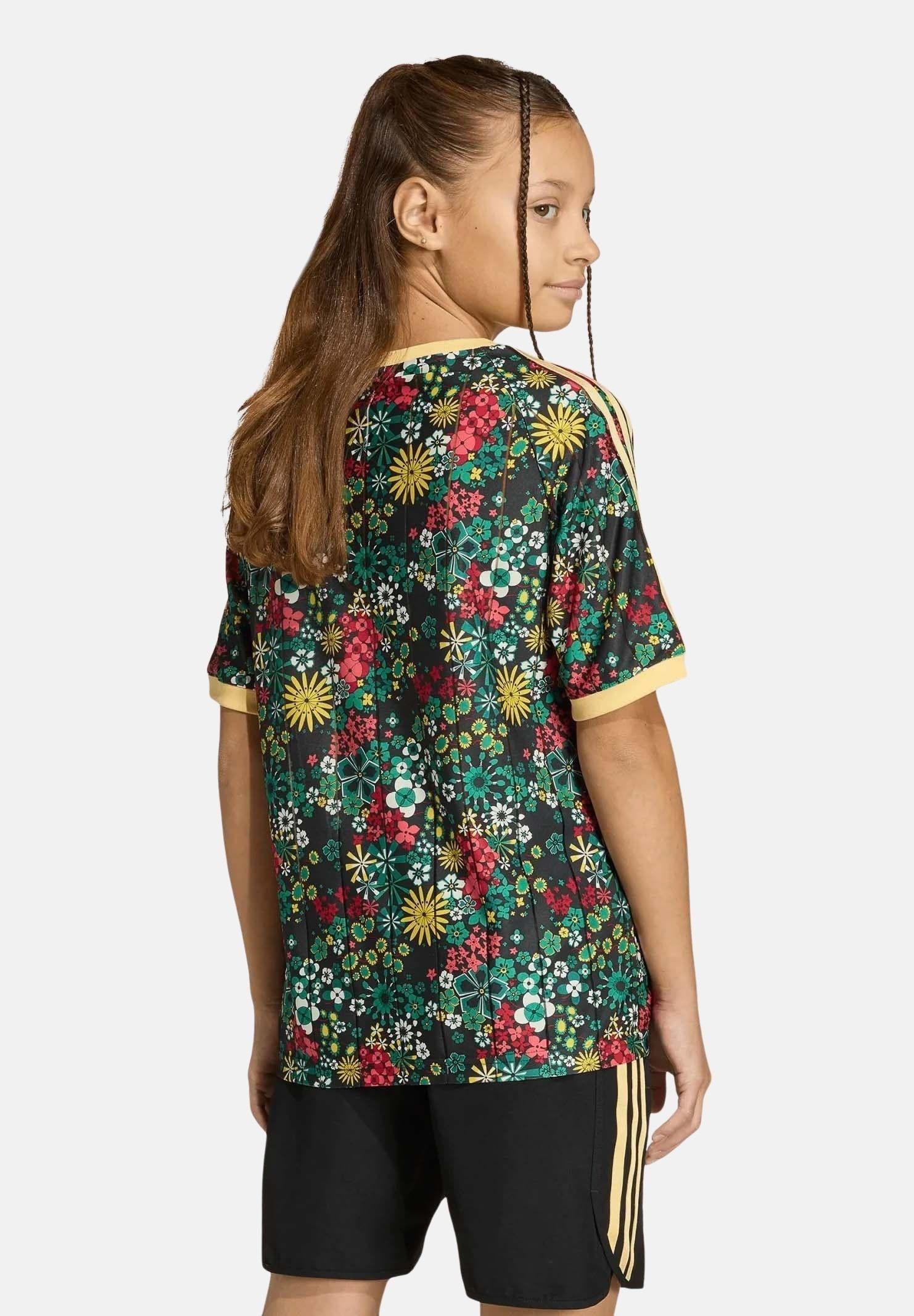 ADIDAS ORIGINALS T-shirt a manica corta adidas Originals x Liberty London nera da bambina KD5949 . ADIDAS ORIGINALS
