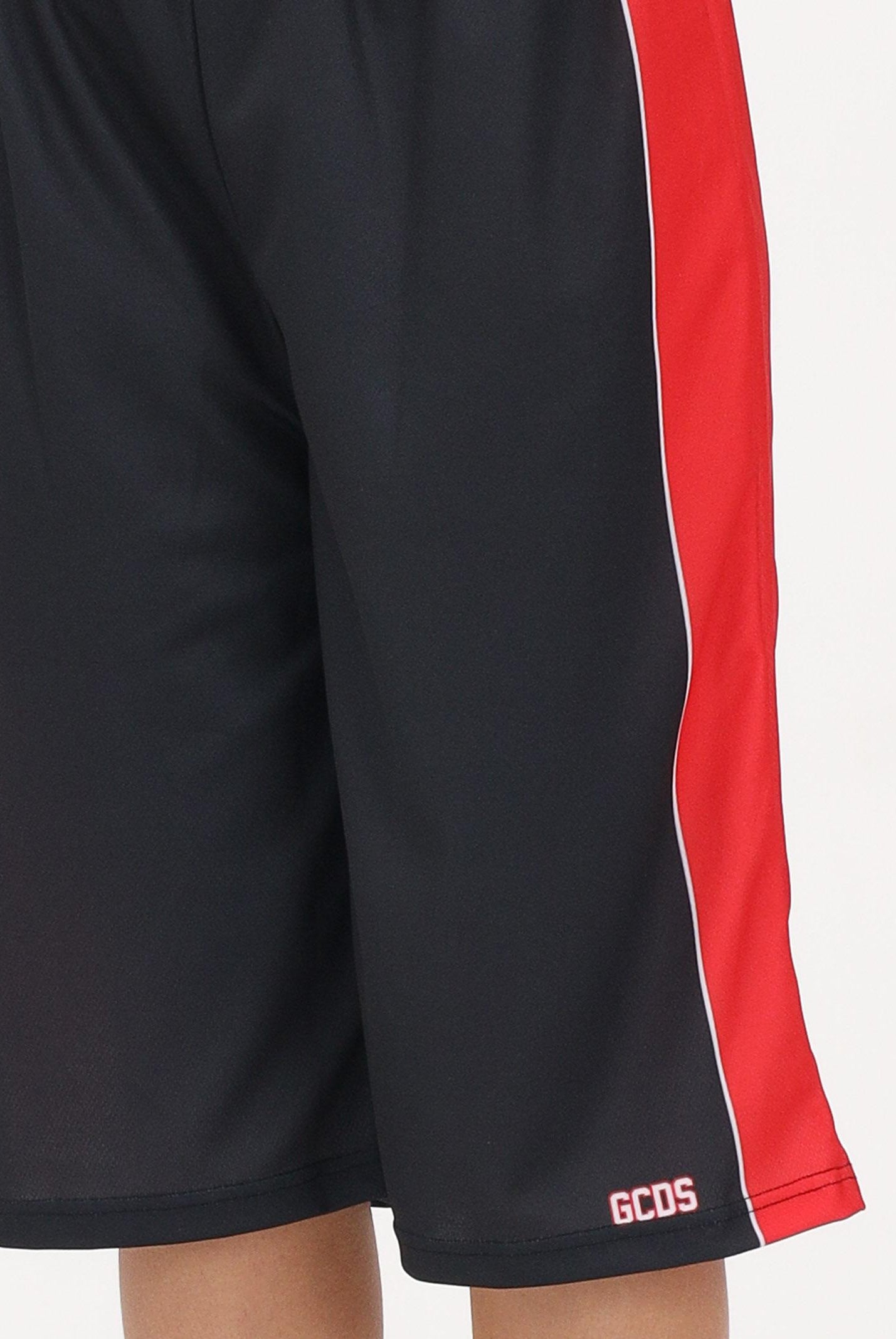 GCDS Shorts nero per donna, ragazzi e bambini con logo C1BJQL707J338 999R GCDS