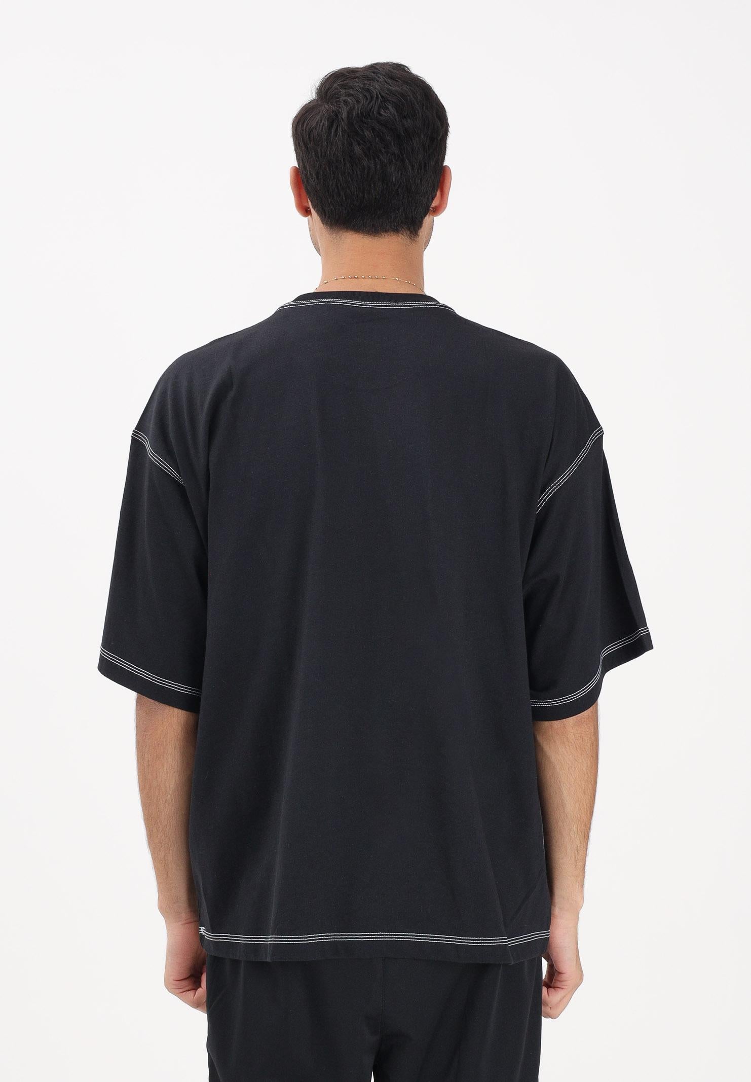 ADIDAS ORIGINALS T-shirt a manica corta TREFOIL ESSENTIALS nera da uomo JW0971 . ADIDAS ORIGINALS