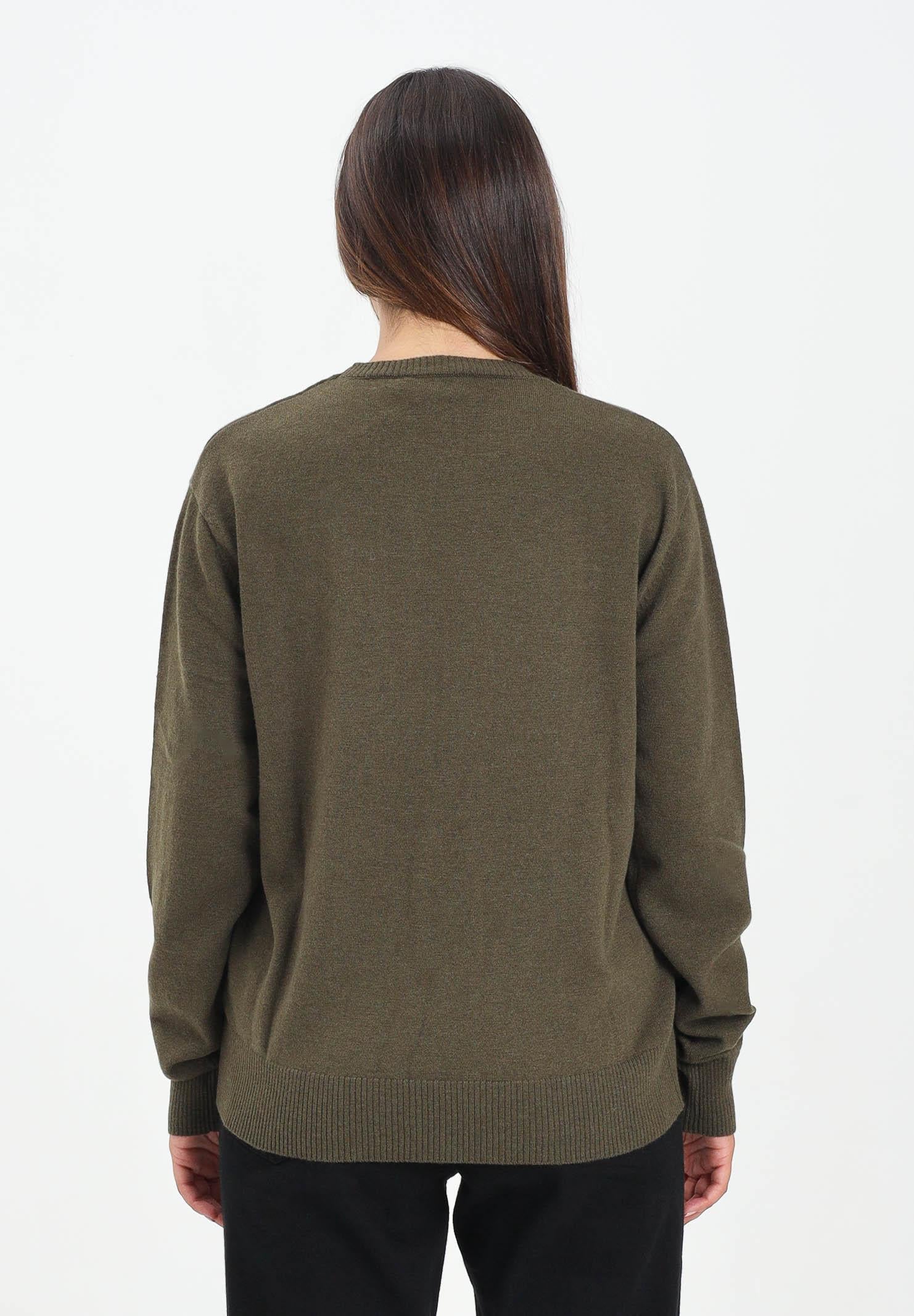 DSQUARED2 Maglioncino girocollo verde oliva per donna, ragazzi e bambini con logo DSQ2 DQ3071D0AFF DQ518 DSQUARED2