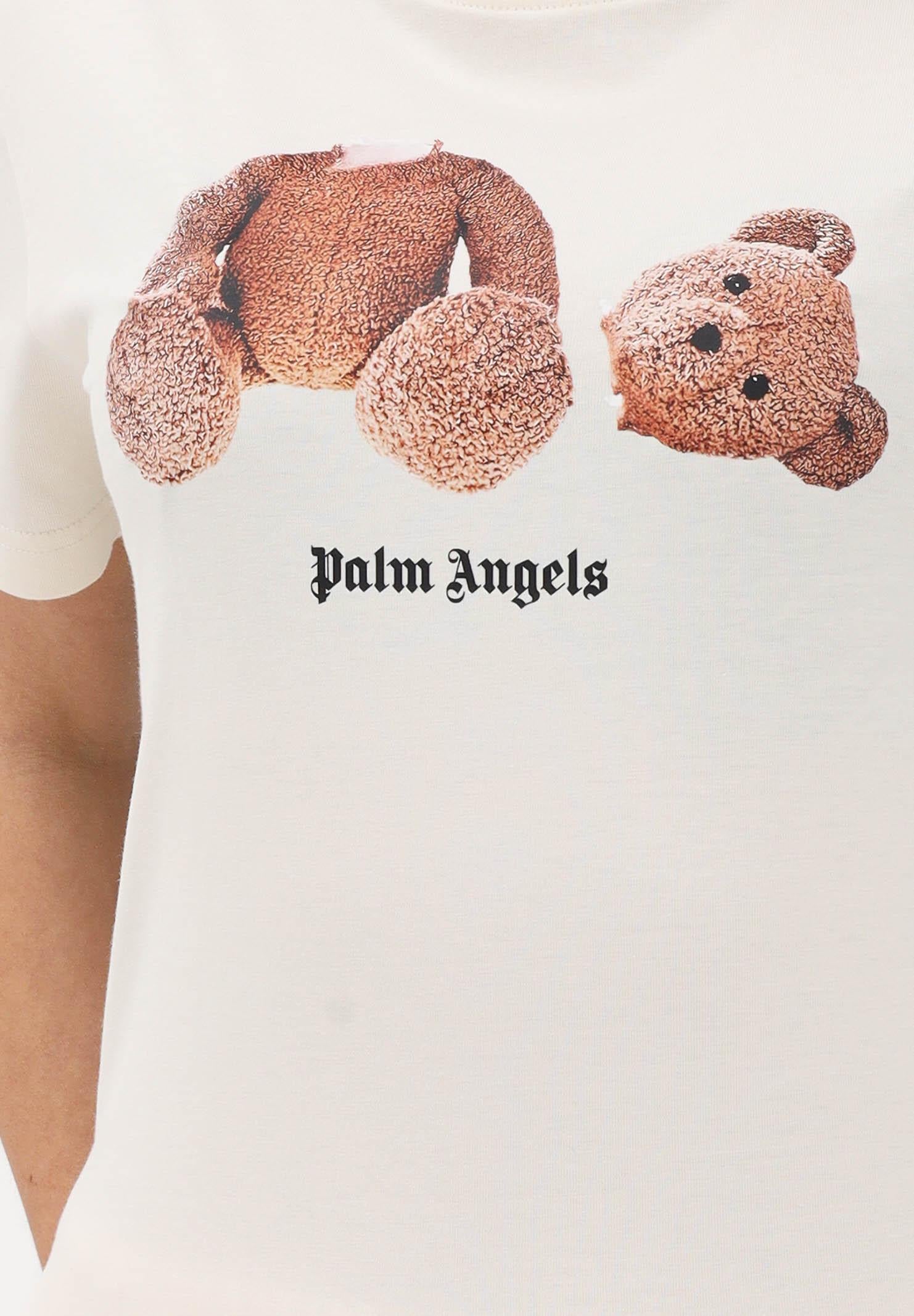 PALM ANGELS T-shirt a manica corta panna per donna, ragazzi e bambini con stampa PBAA003S26JER001 002 PALM ANGELS