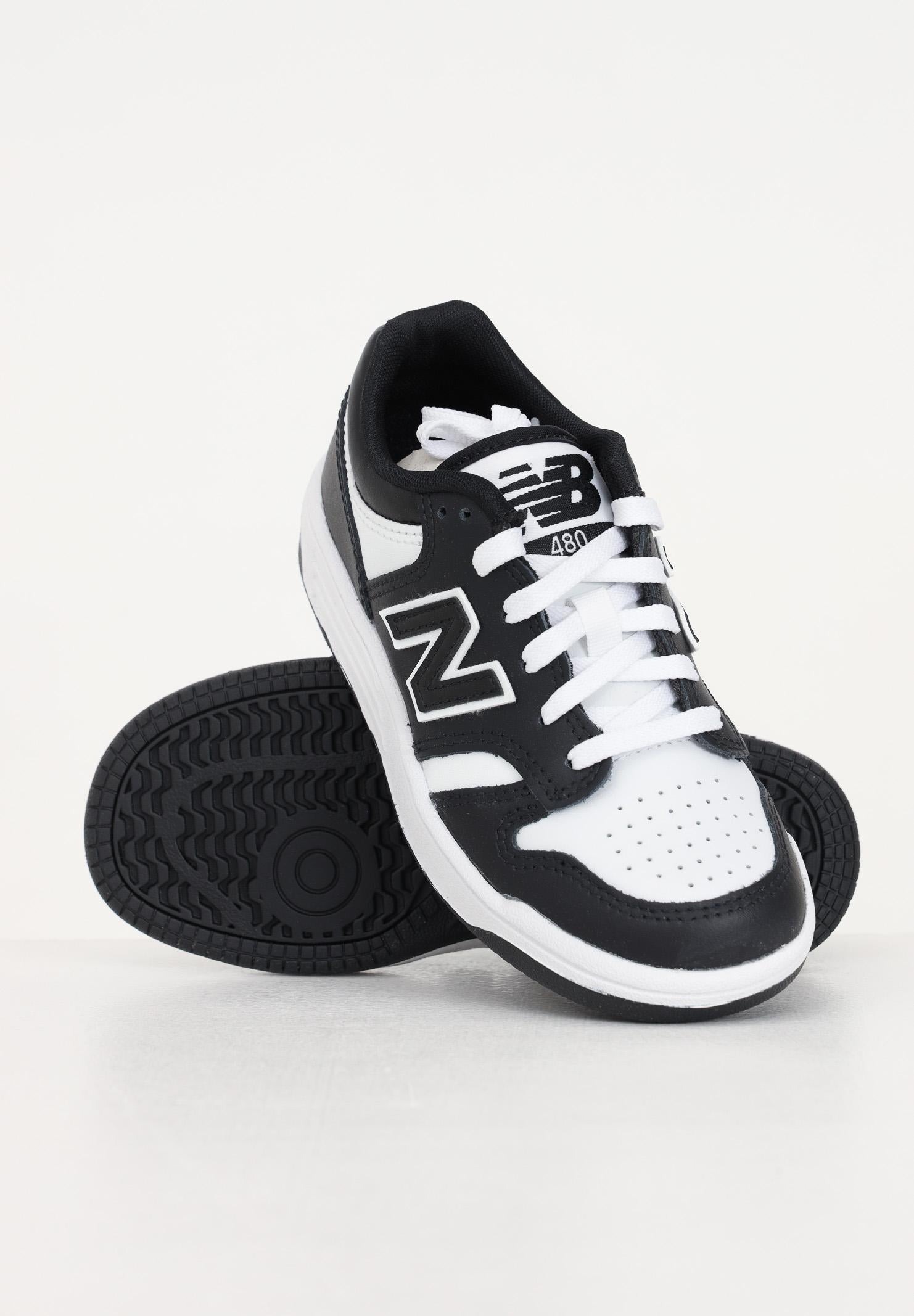 NEW BALANCE Sneakers 480 bianche e nere per bambino e bambina PSB480BW NEW BALANCE