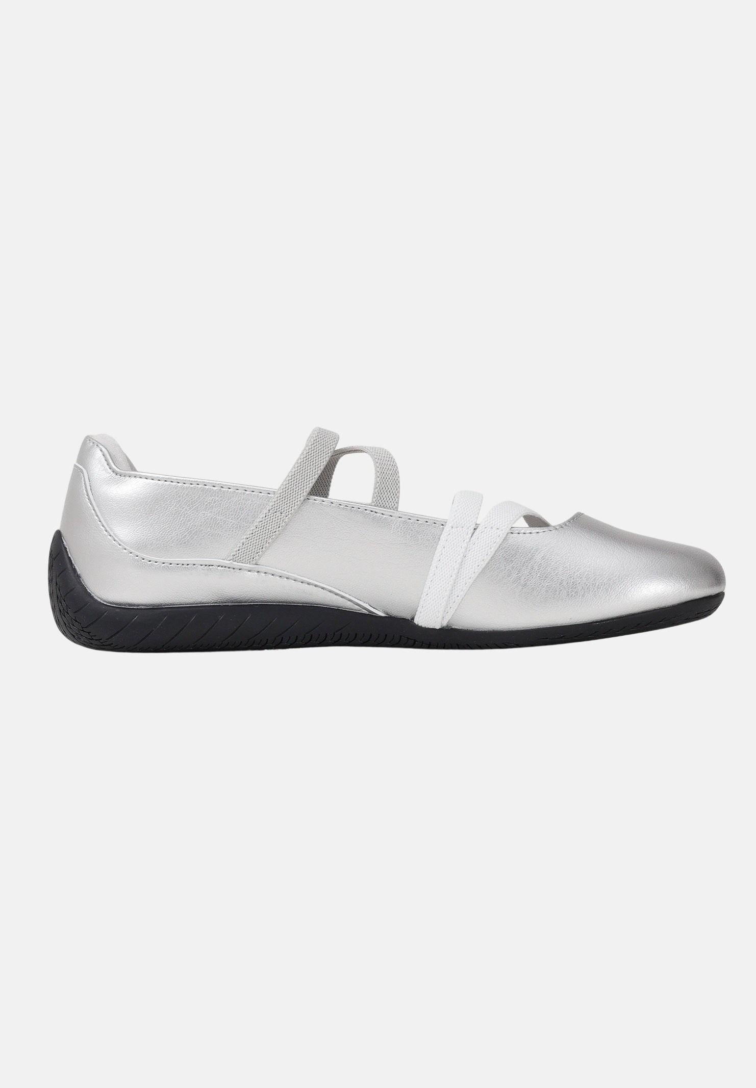 PUMA Ballerine Speedcat Ballet Metallic argento da donna 401581 01 PUMA