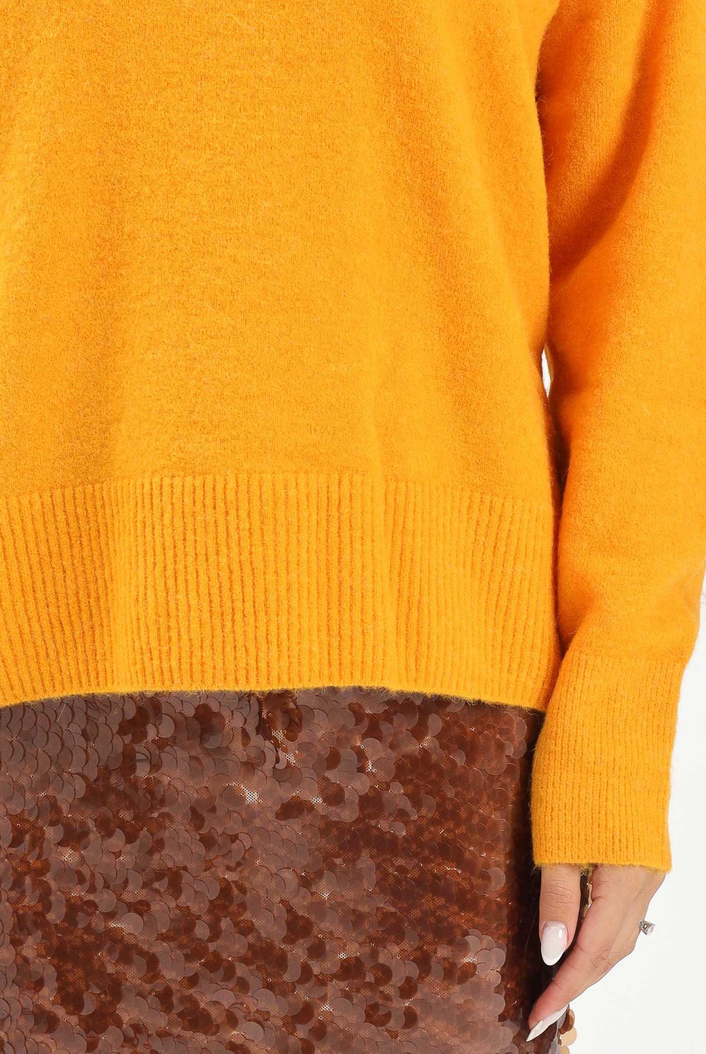 PATRIZIA PEPE Maglioncino girocollo arancione da donna 2K0326K293 R870 PATRIZIA PEPE