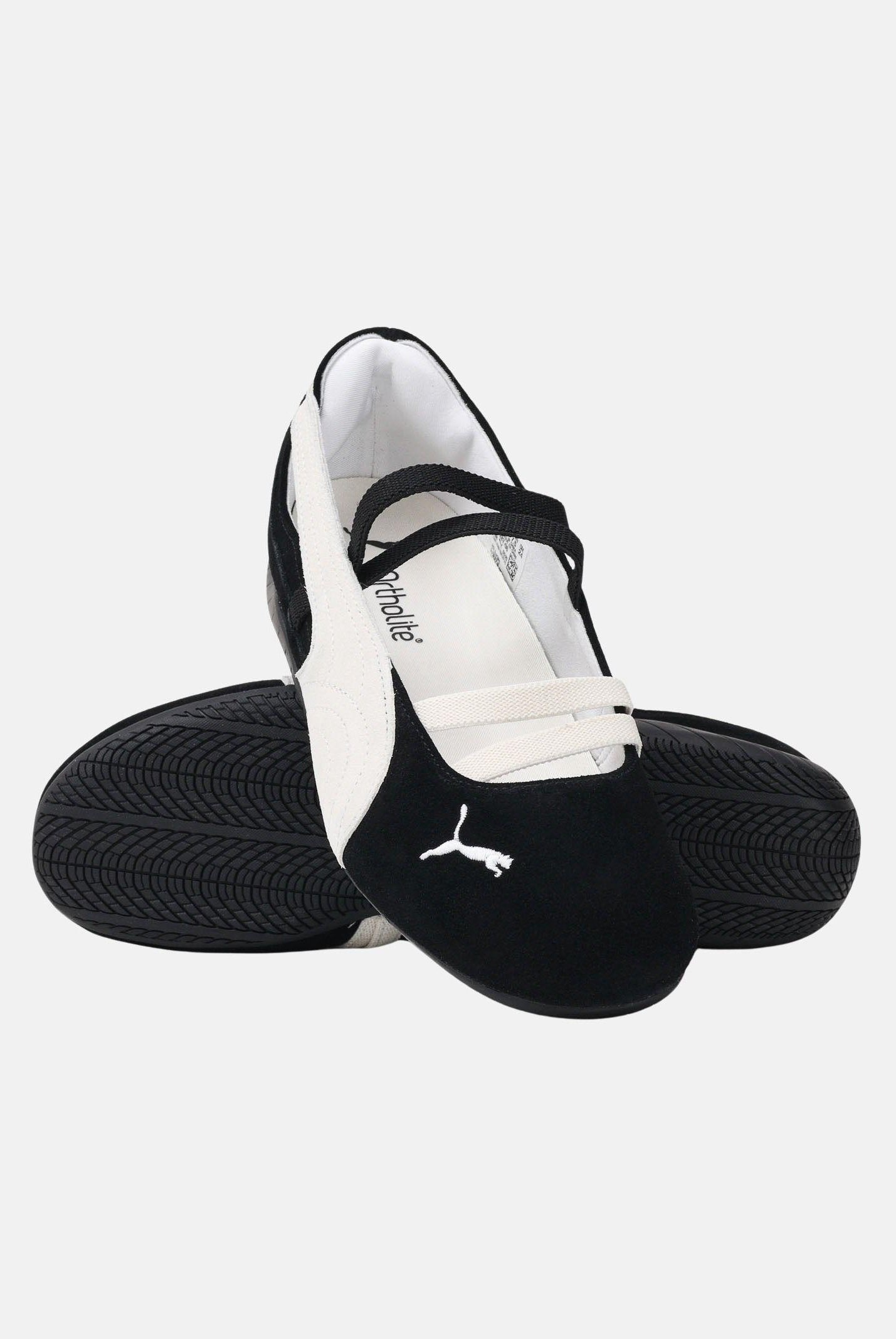 PUMA Ballerine Speedcat Ballet nere e bianche da donna 401287 06 PUMA