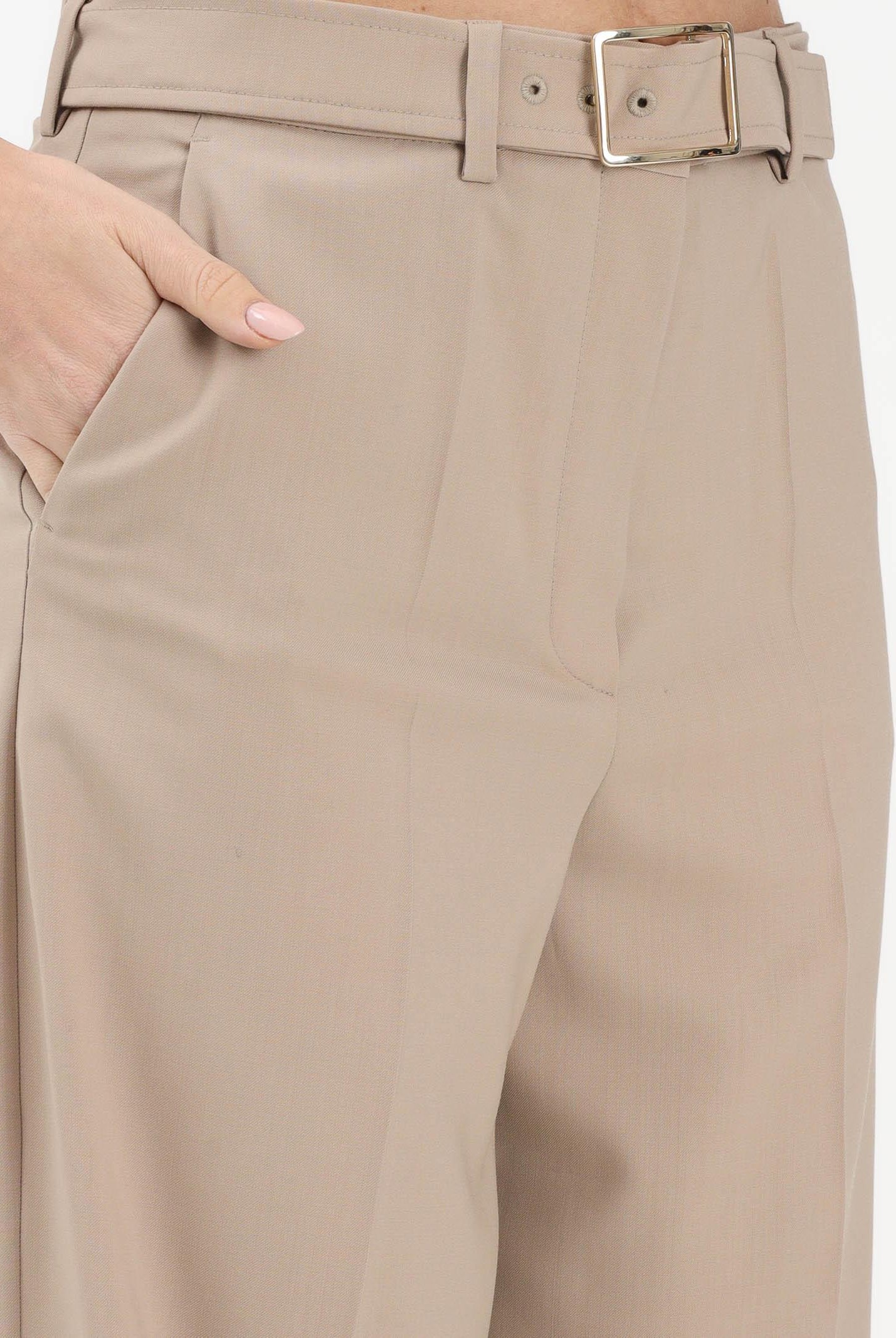 SPORTMAX Pantalone elegante SPXABITURO beige da donna 2612131041600 001 SPORTMAX