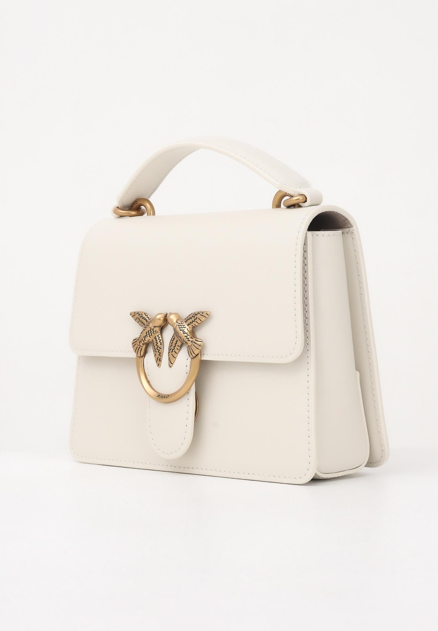 PINKO Borsa a mano Mini Love Bag One Top Handle Light panna da donna 100071A0F1 Z14Q PINKO