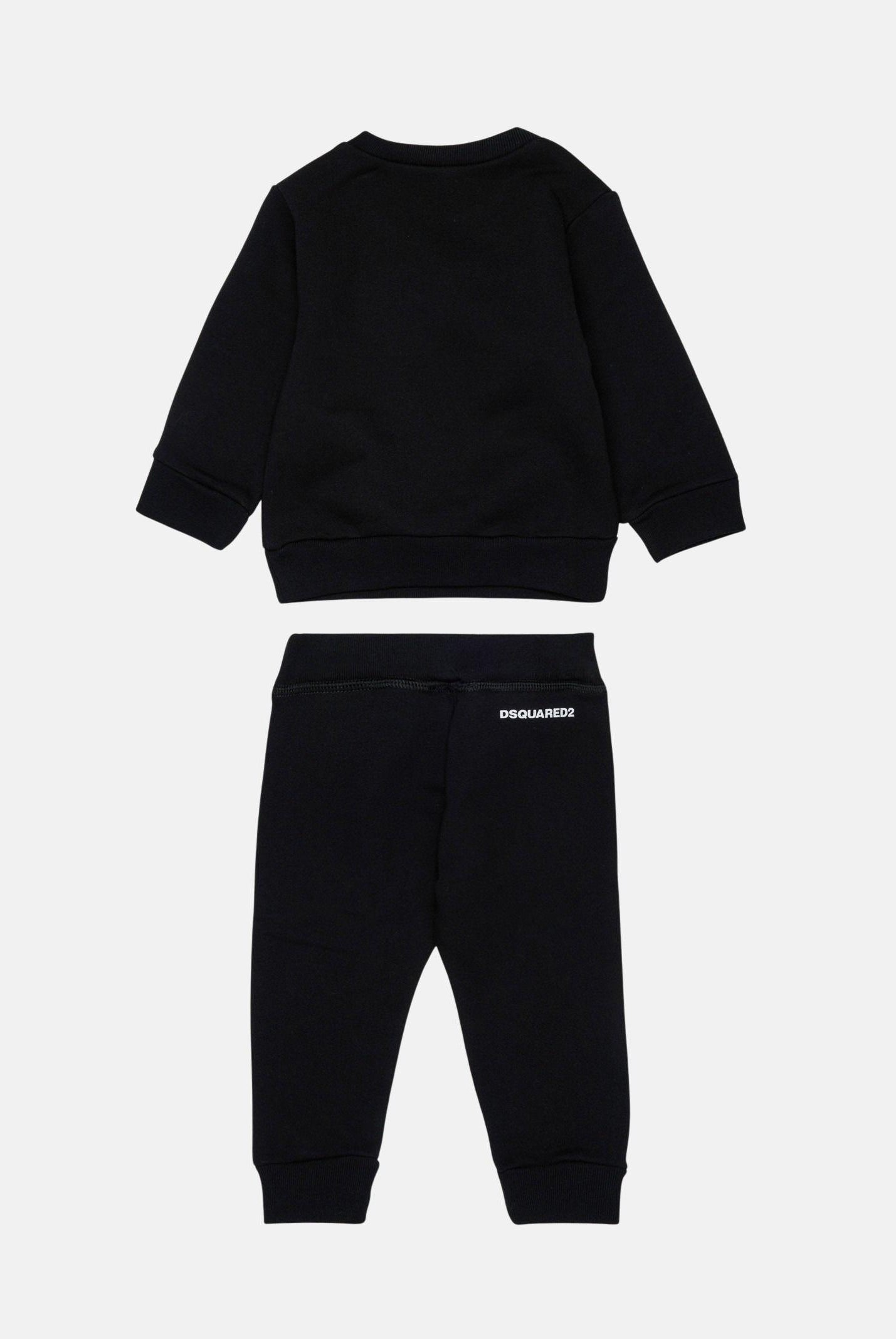 DSQAURED2 Tuta nera da neonato con logo DQ3146D0094 DQ900 DSQUARED2
