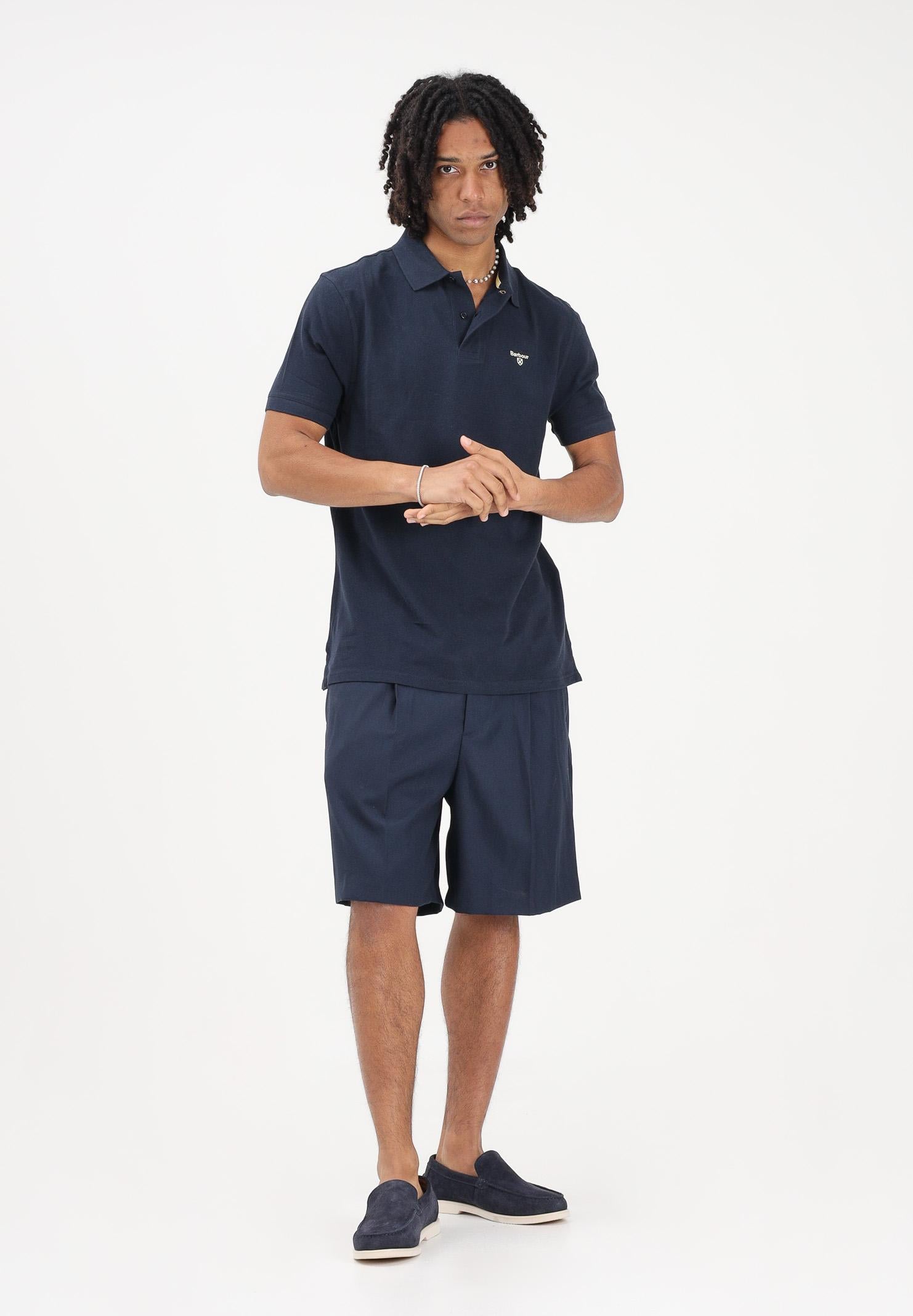 BARBOUR Polo a manica corta Sports blu da uomo 261-MML1367 NY91 BARBOUR