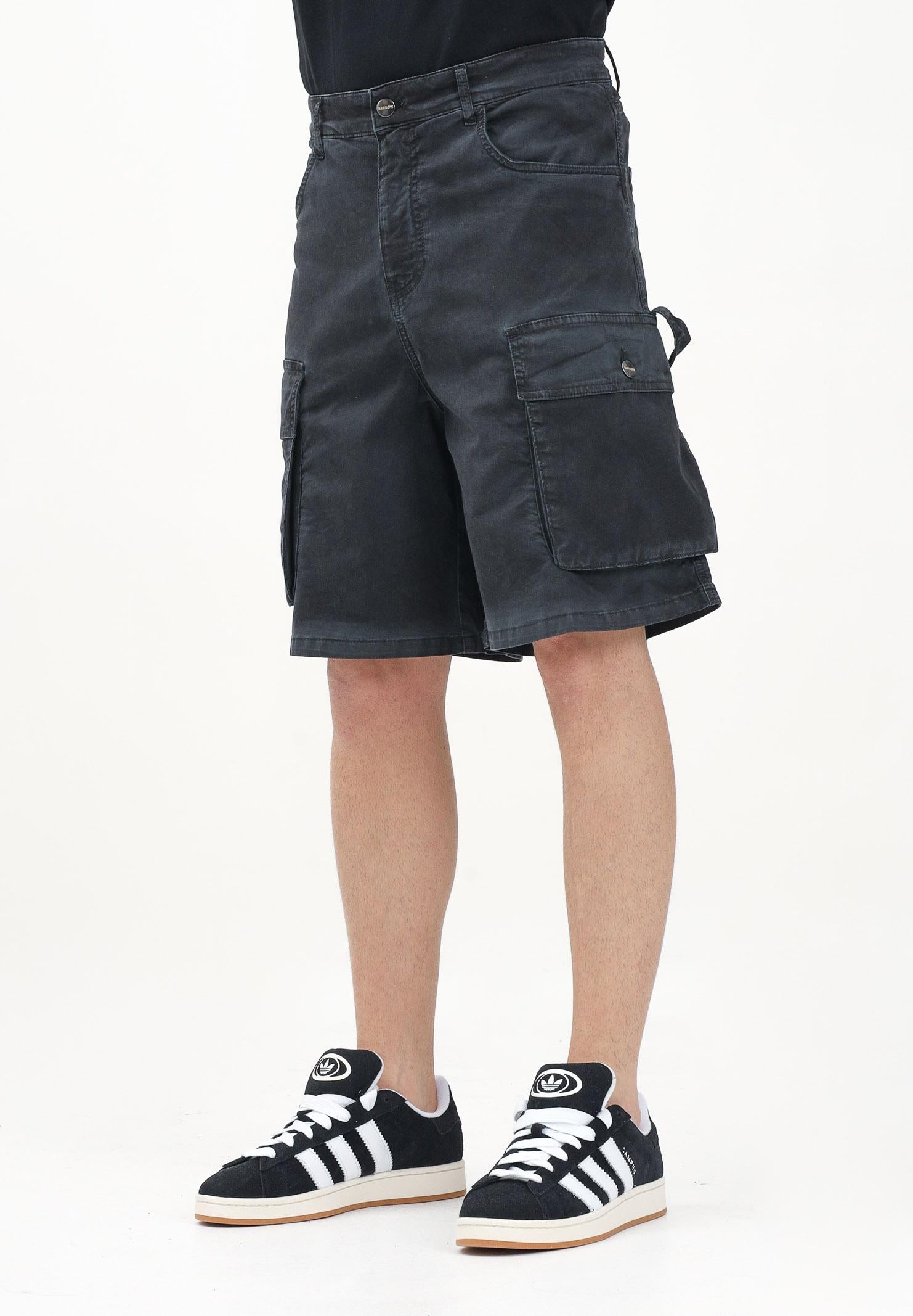 BARROW Shorts cargo in denim nero da uomo S5BWUABE035 110 BARROW