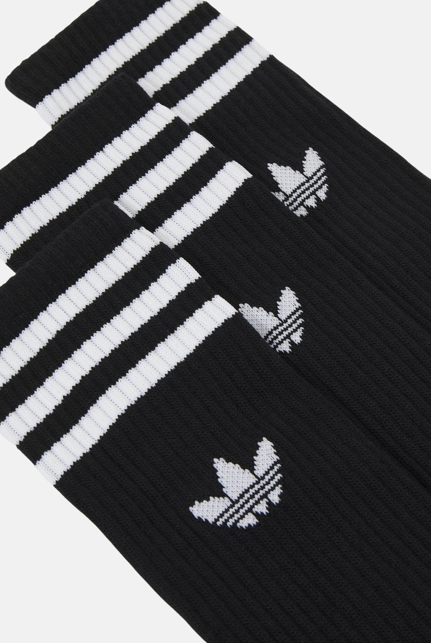 ADIDAS ORIGINALS Set da tre paia di calzini Solid Crew neri per uomo e donna IL5015 . ADIDAS ORIGINALS