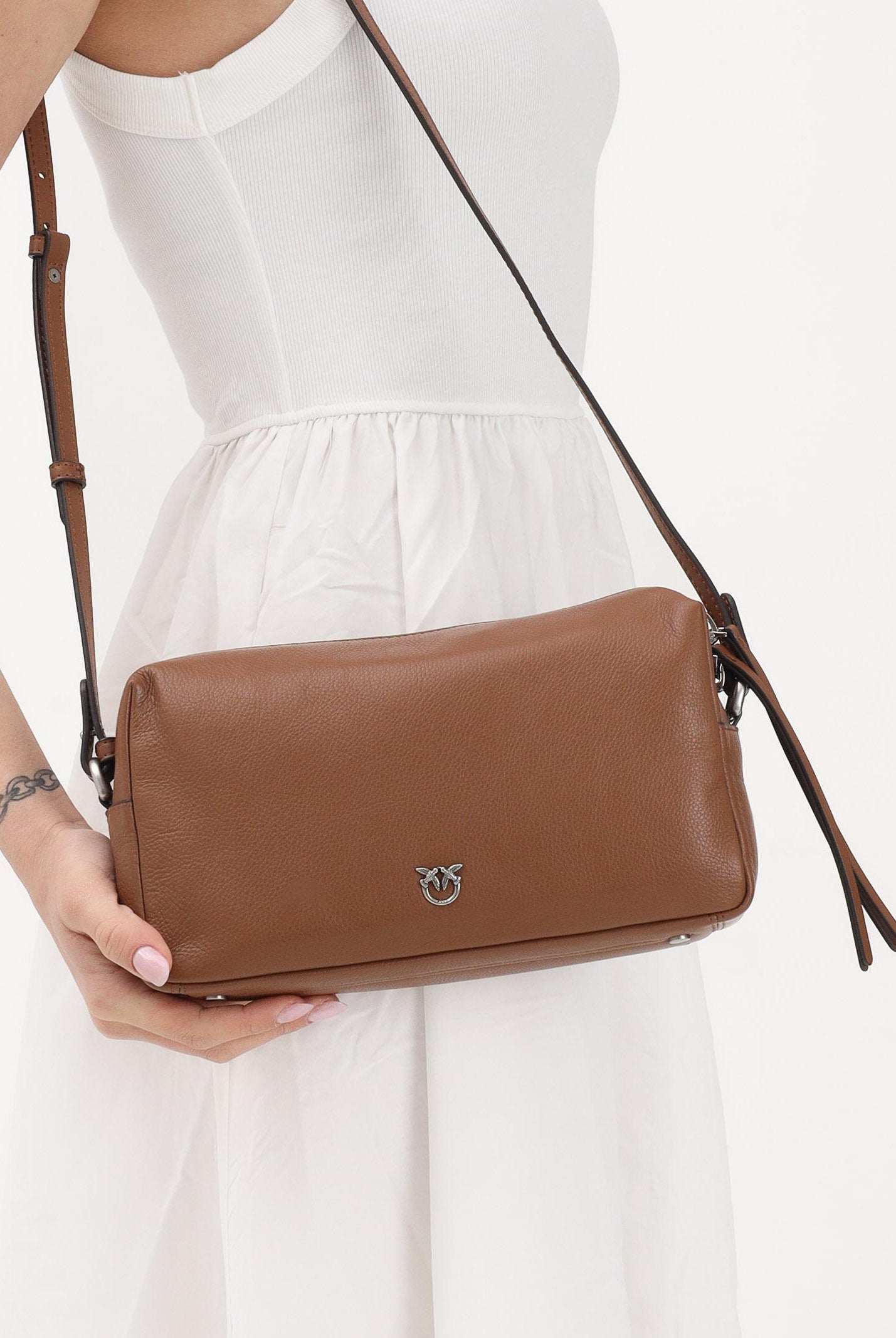 PINKO Borsa a spalla Trittico cuoio da donna 106761A2JG L17O PINKO