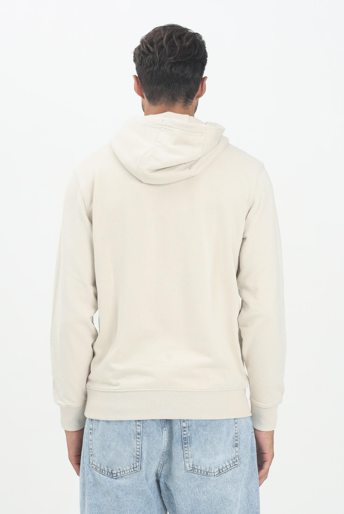 TOMMY HILFIGER Felpa con cappuccio panna da uomo rifinita da logo MW0MW37235ACG TOMMY HILFIGER