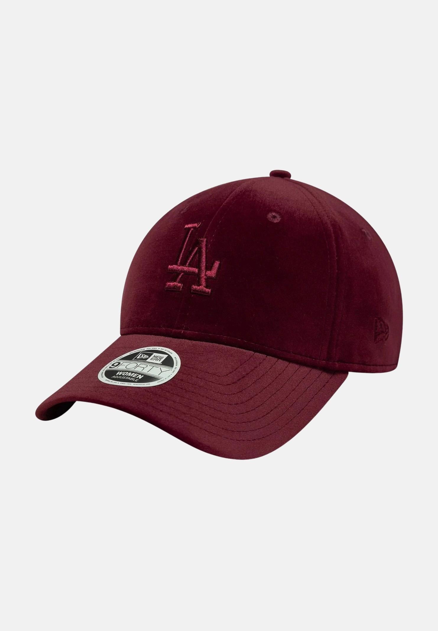 NEW ERA Cappello con visiera 9FORTY LA Dodgers MLB in velluto bordeaux per uomo e donna 60758961 . NEW ERA