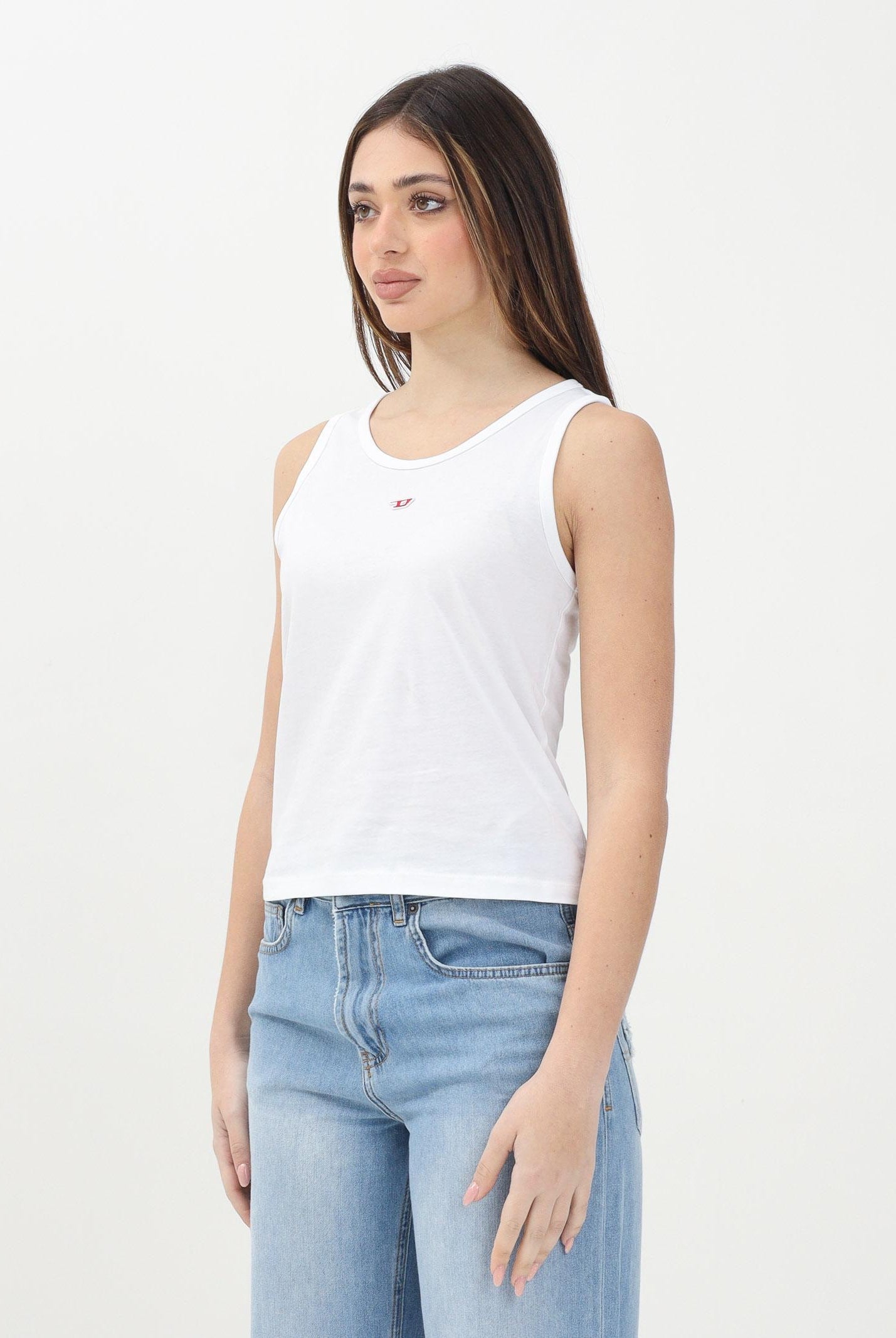 DIESEL Canotta Taspyrd bianca per donna, ragazze e bambine J022380GRAI K100 DIESEL