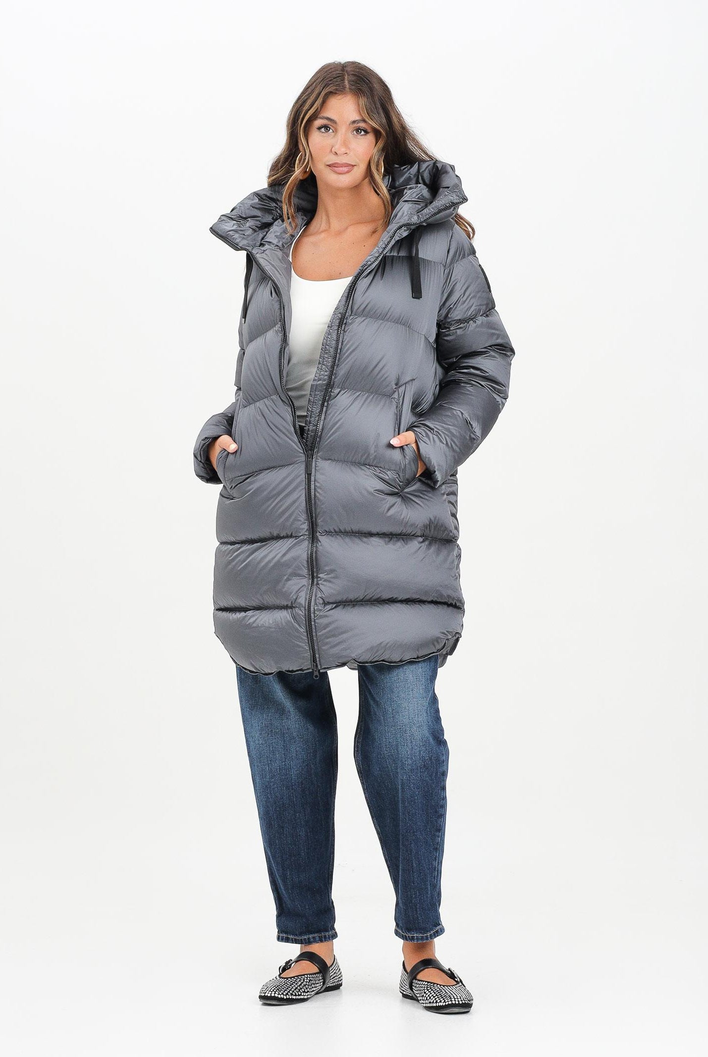 BOMBOOGIE Piumino Geneva grigio da donna CW6630DLC5 52 BOMBOOGIE