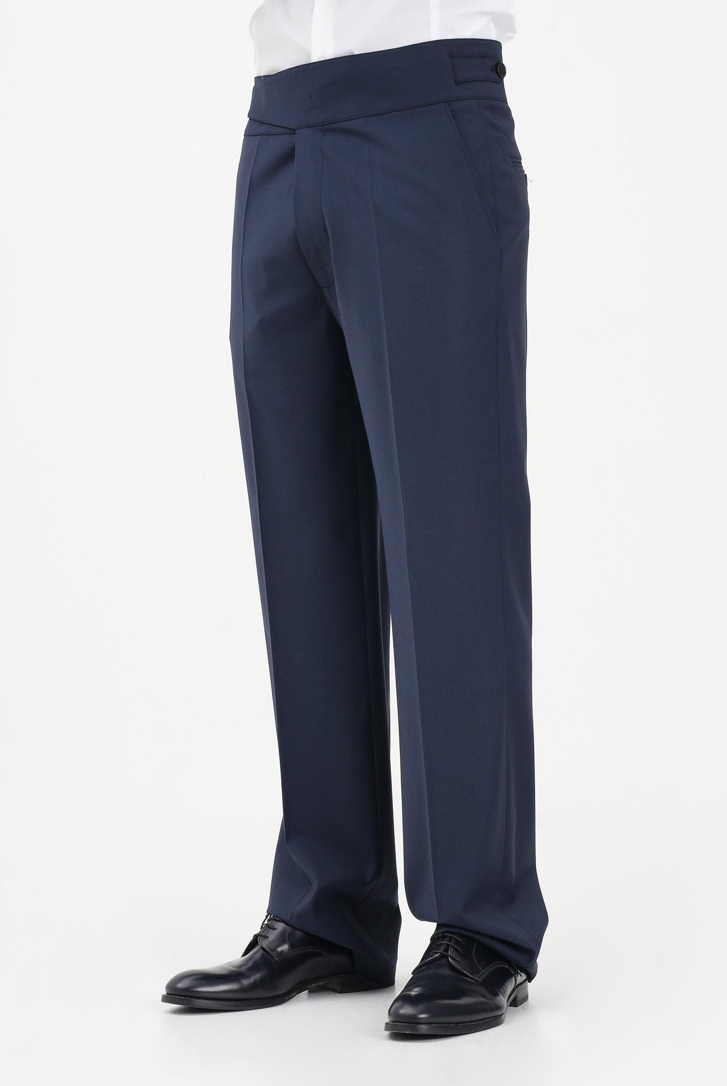 PATRIZIA PEPE Pantalone elegante blu da uomo con cintura alta 5P0557A1WK C166 PATRIZIA PEPE