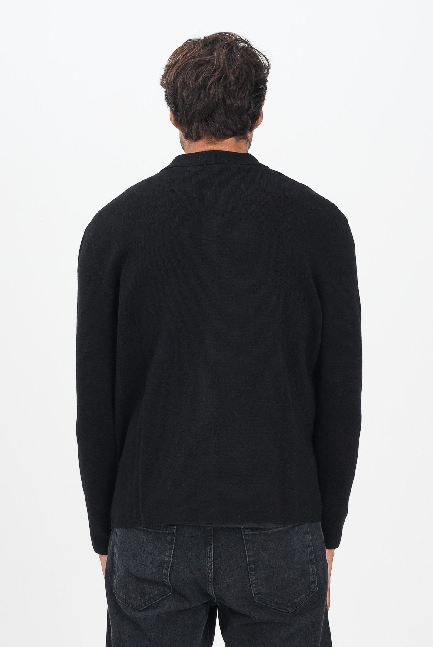 SELECTED HOMME Cardigan nero da uomo 16096549 BL SELECTED HOMME