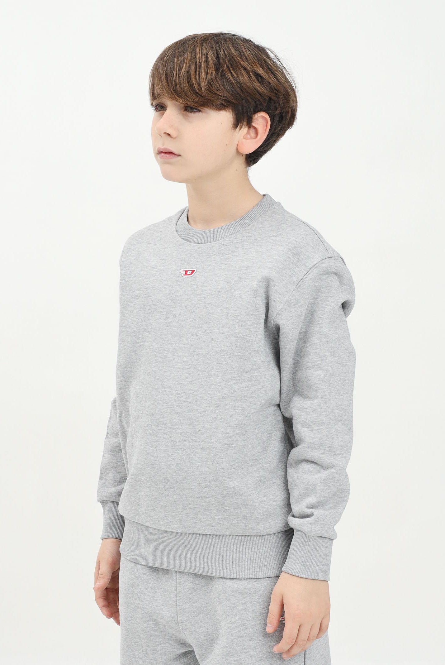 DIESEL Felpa girocollo Sginnd Over grigia per donna, ragazzi e bambini J022340GEAD K963 DIESEL