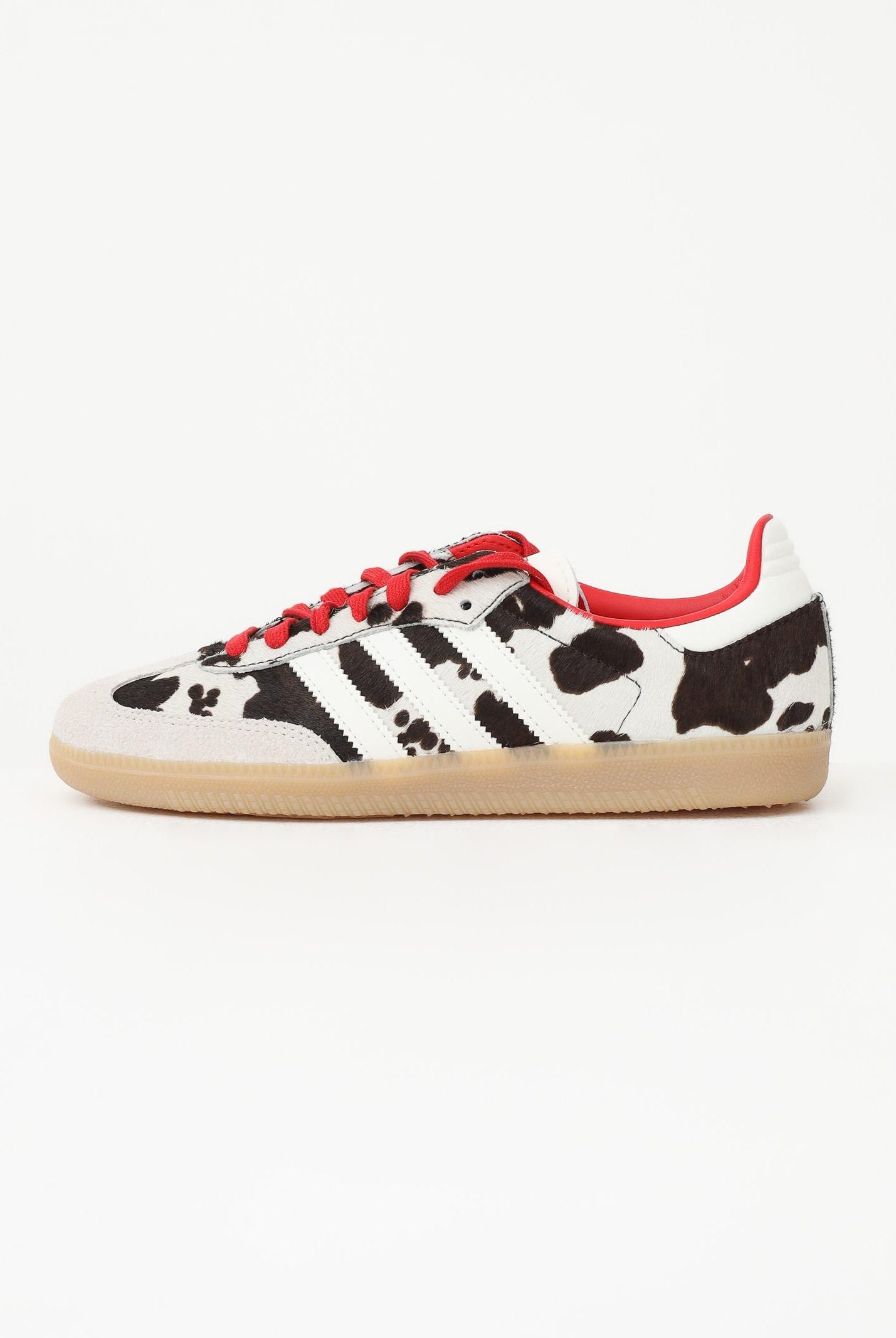 ADIDAS ORIGINALS Sneakers SAMBA OG panna da donna con fantasia muccata KI6956 . ADIDAS ORIGINALS