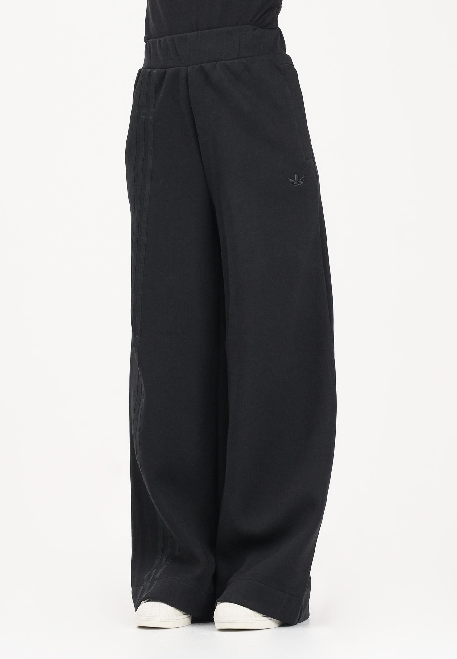 ADIDAS ORIGINALS Pantalone sportivo Wide Off Placed 3-STRIPES nero da donna JX2733 . ADIDAS ORIGINALS