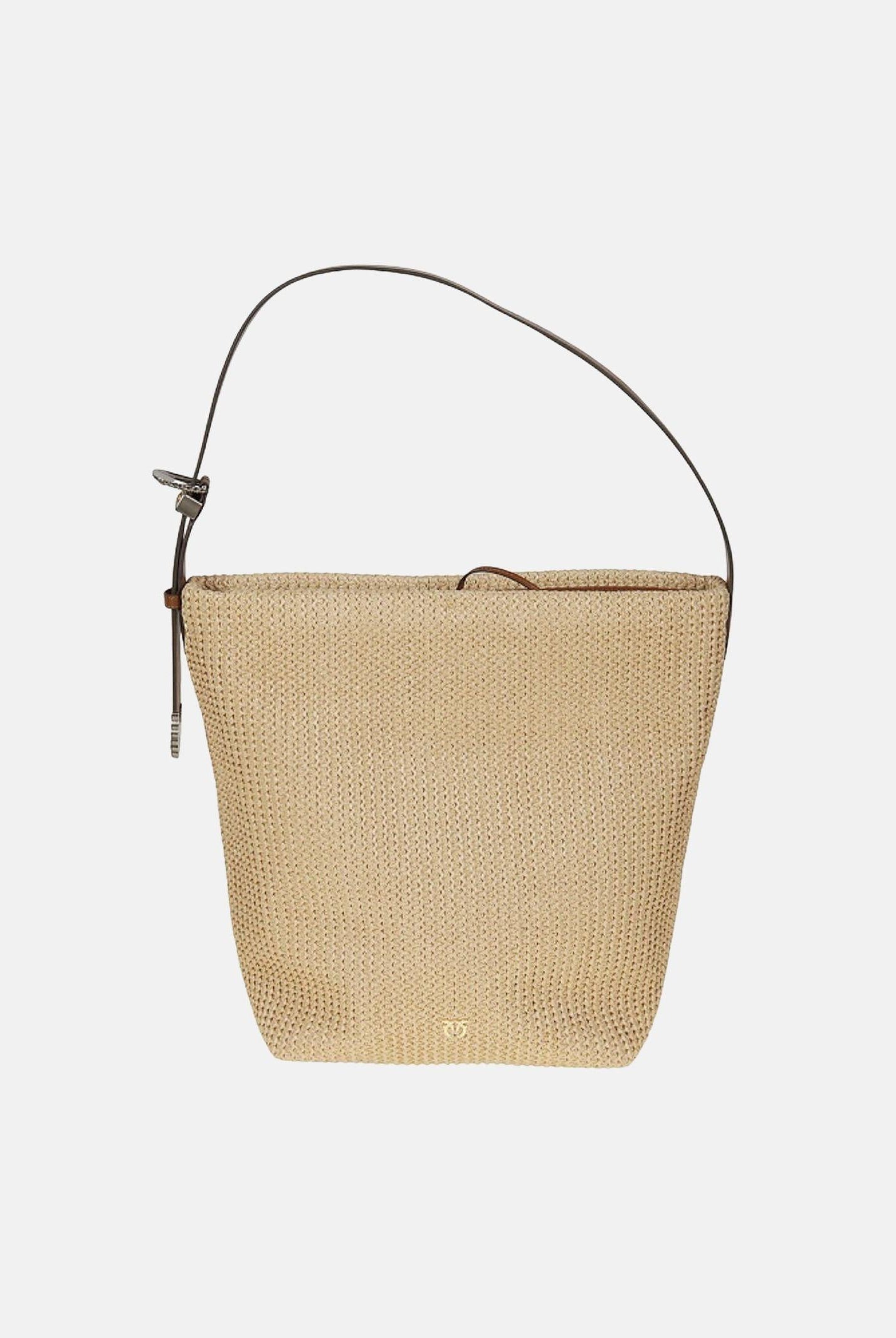 PINKO Borsa a spalla in rafia beige da donna 106834A391 HH2A PINKO