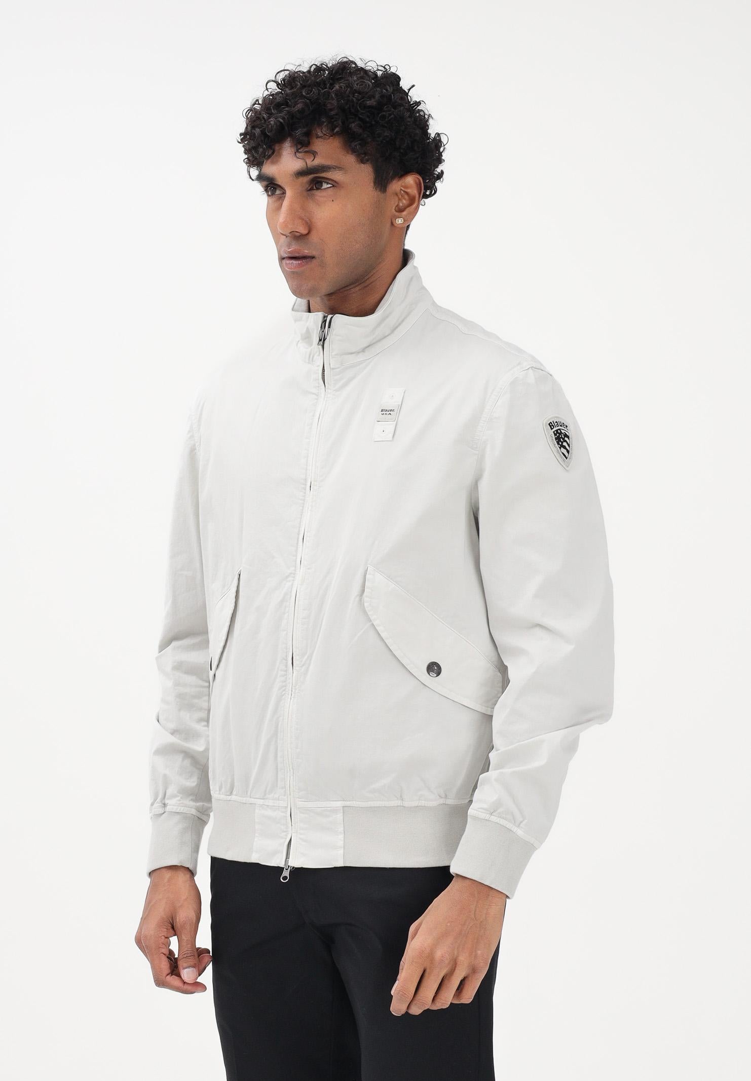 BLAUER Giacca leggera BADGER grigia da uomo 26SBLUC04139-007449 996 BLAUER