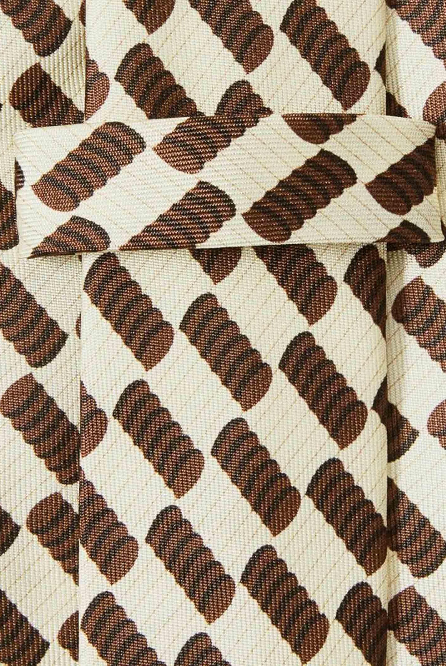 SELECTED HOMME Cravatta panna da uomo in seta stampata 16097282 Demitasse SELECTED HOMME