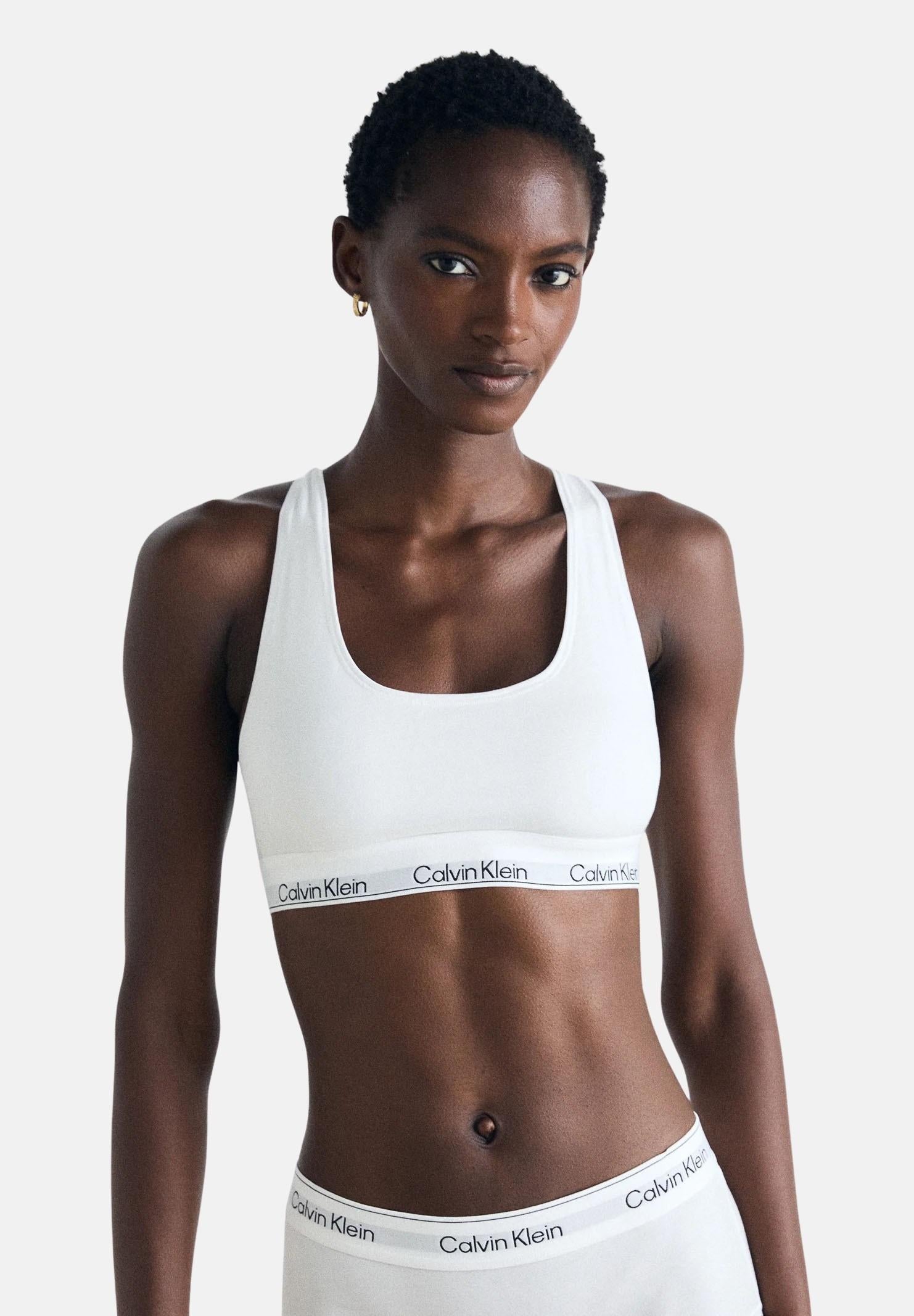 CALVIN KLEIN Bralette bianca da donna LV00QF8493 100 CALVIN KLEIN