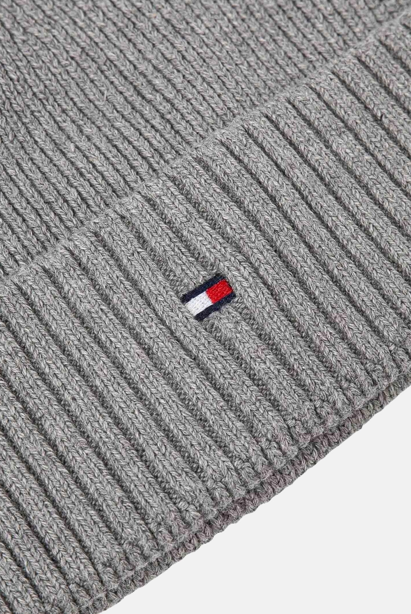 TOMMY HILFIGER Berretto grigio per uomo e donna con logo AM0AM12796 PKH TOMMY HILFIGER