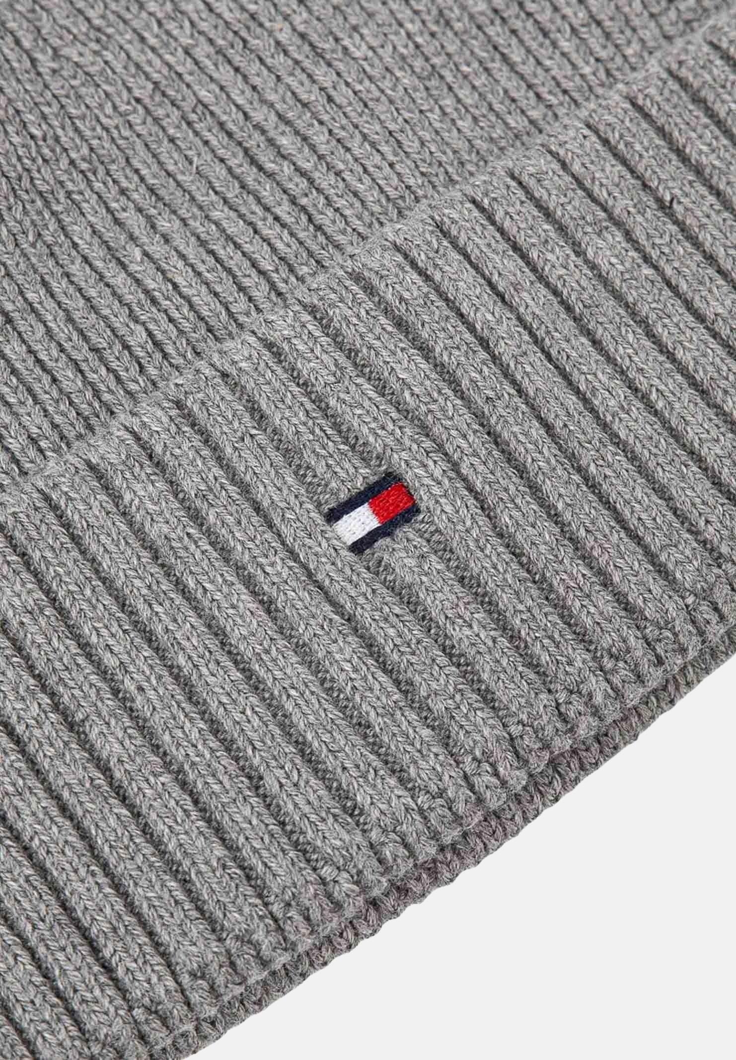 TOMMY HILFIGER Berretto grigio per uomo e donna con logo AM0AM12796 PKH TOMMY HILFIGER