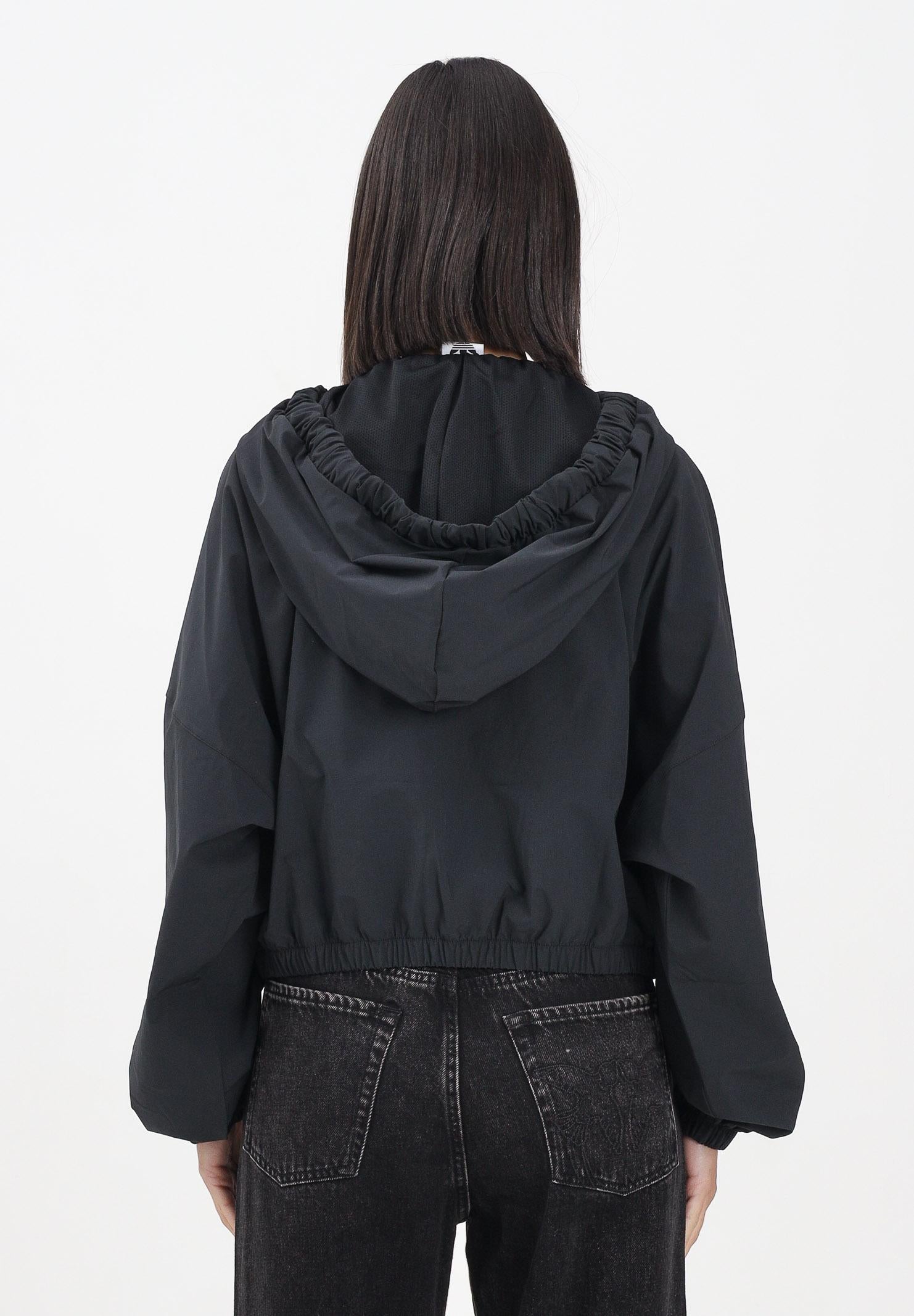 ADIDAS ORIGINALS Giacca a vento Ribbon Off Placed 3 Stripes nera da donna JX2698 ADIDAS ORIGINALS