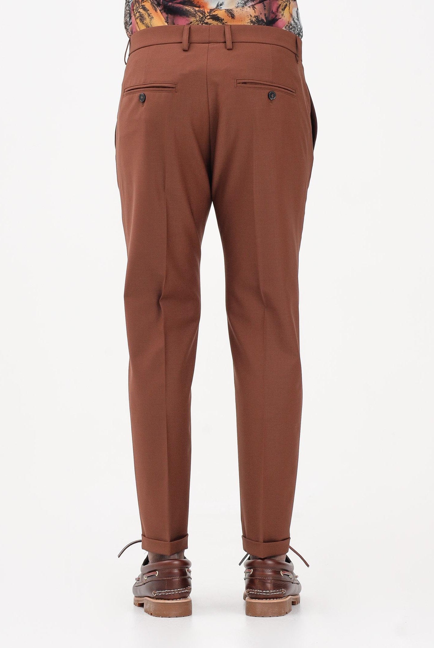 PATRIZIA PEPE Pantalone elegante cuoio da uomo 5PA429A1WK B217 PATRIZIA PEPE